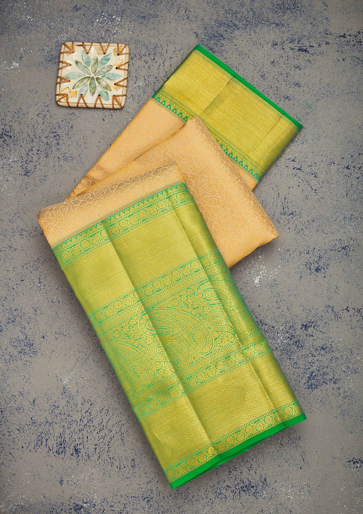 Koskii Beige Zariwork Pure Silk Saree – Women's