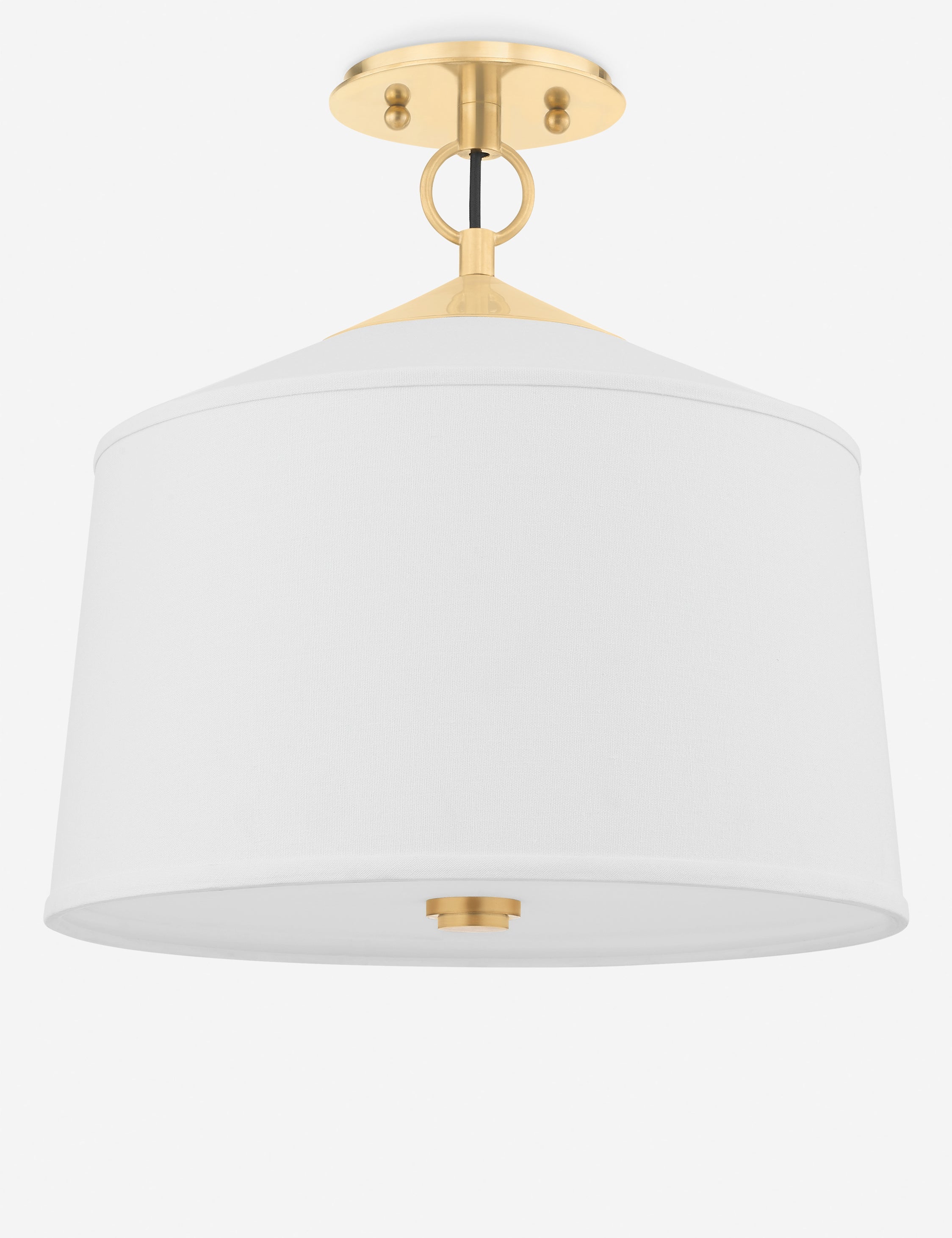 Lulu and Georgia Emrys Semi-Flush Mount – White