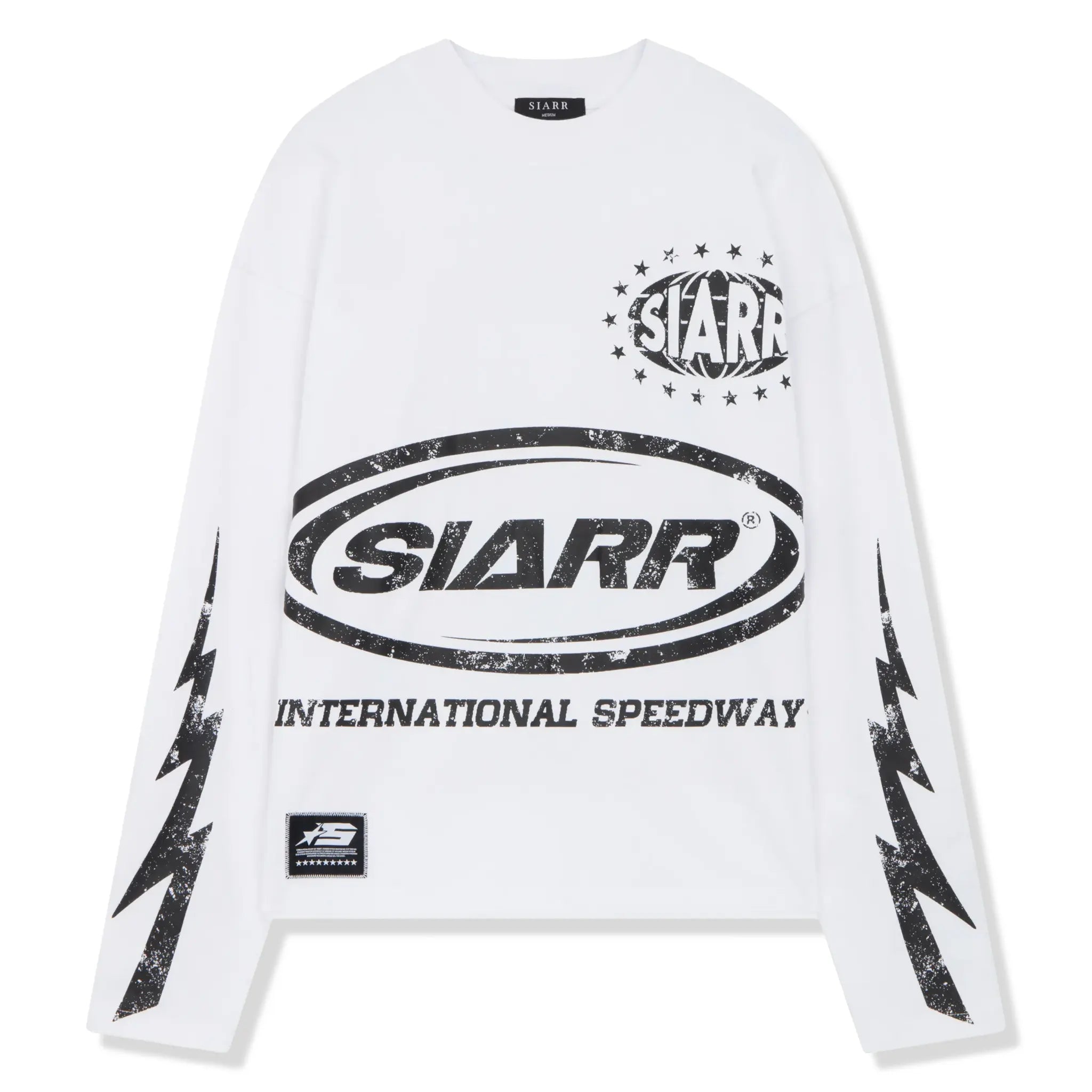 SIARR Speedway L/S White T-Shirt