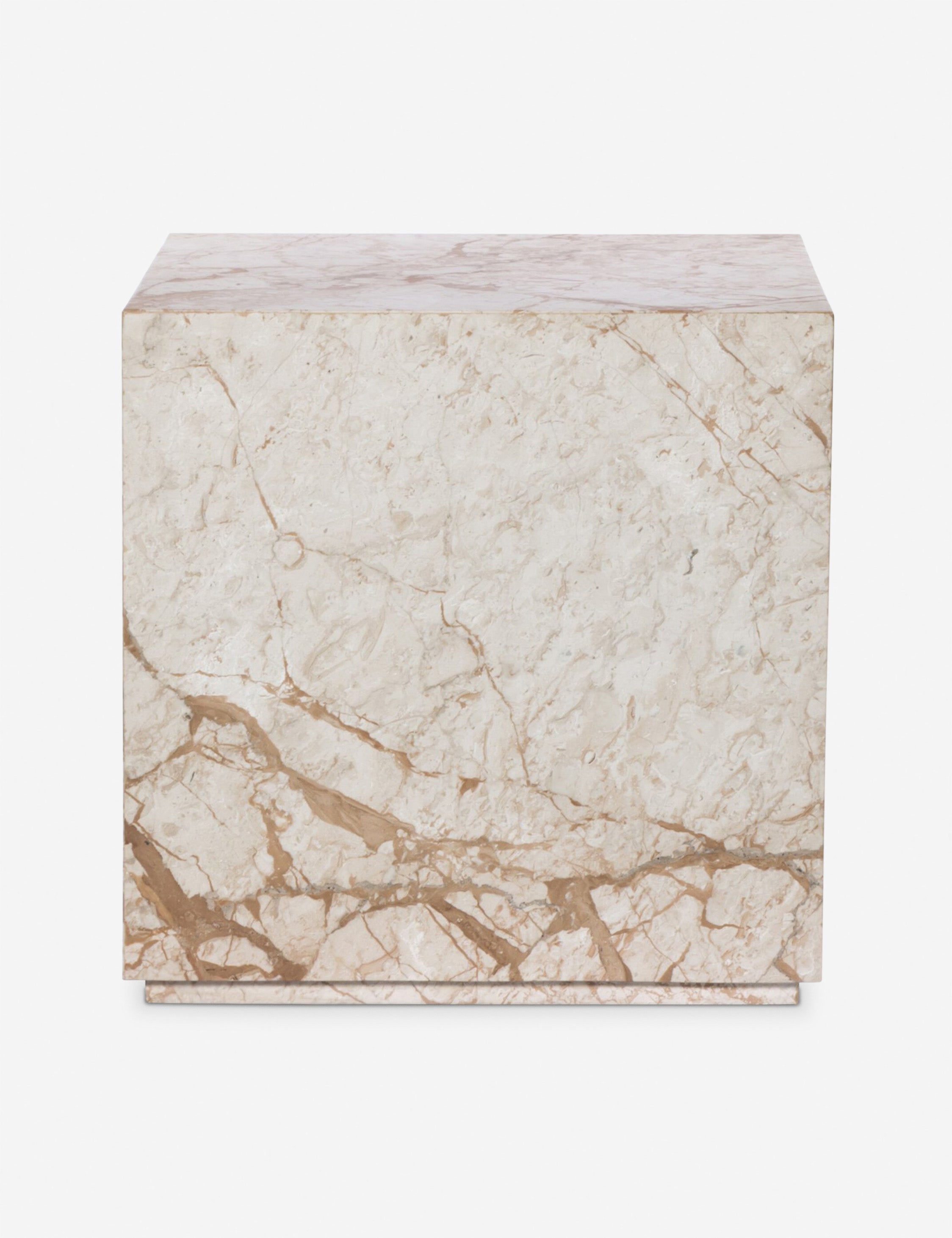Lulu and Georgia Rosina Side Table – Cream Marble