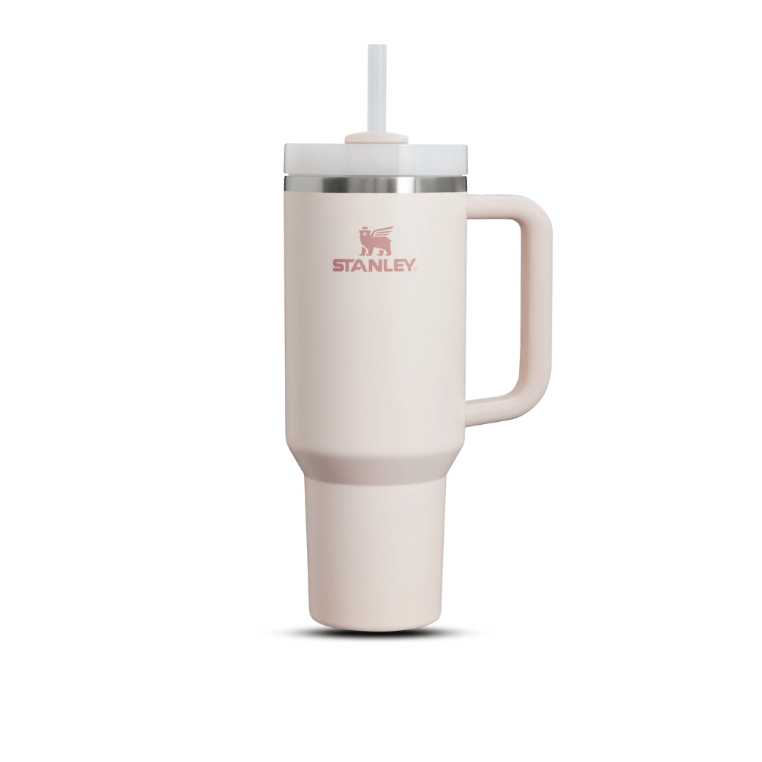 HYPE ELIXIR Stanley Quencher H2.0 FlowState™ Tumbler | 40 OZ Rose Quartz