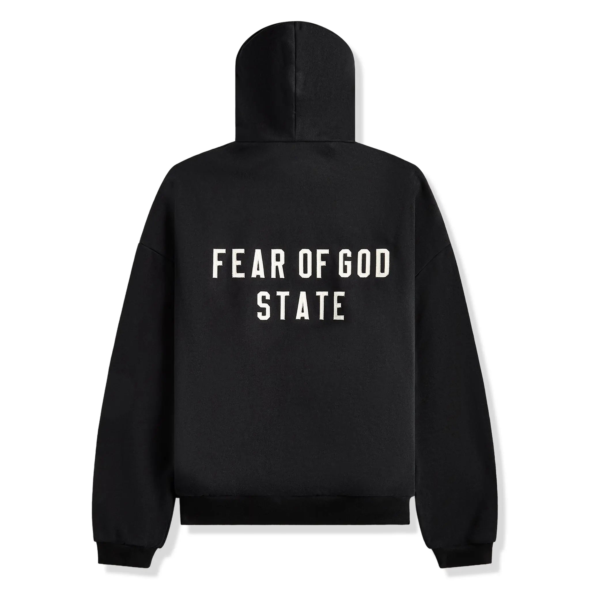 Fear Of God Essentials Heavy Fleece Black Zip-Up Hoodie (FW24) - view 2