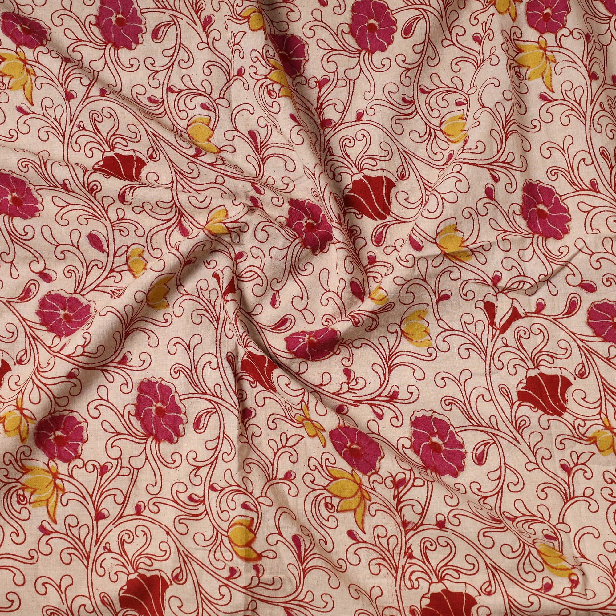 SOUTH KARGHA Beige - Kalamkari Printed Cotton Precut Fabric (1 meter) 14 - view 2