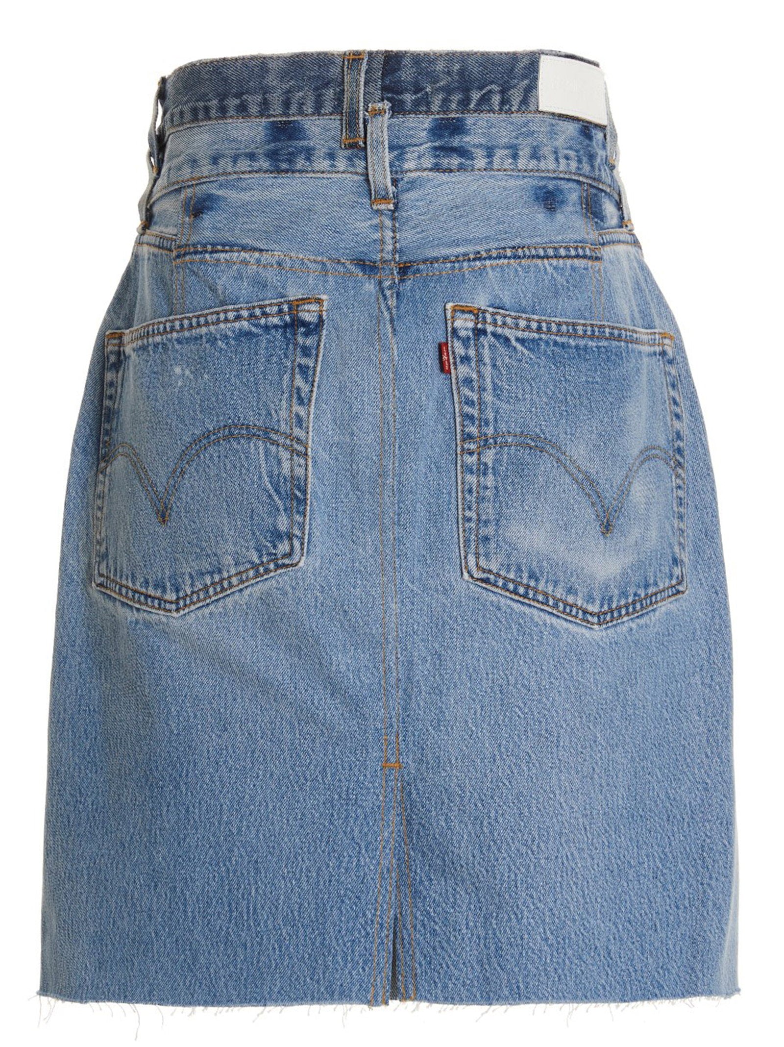 Re/Done Double Waisted Pencil Re Done X Levis Skirt - view 12