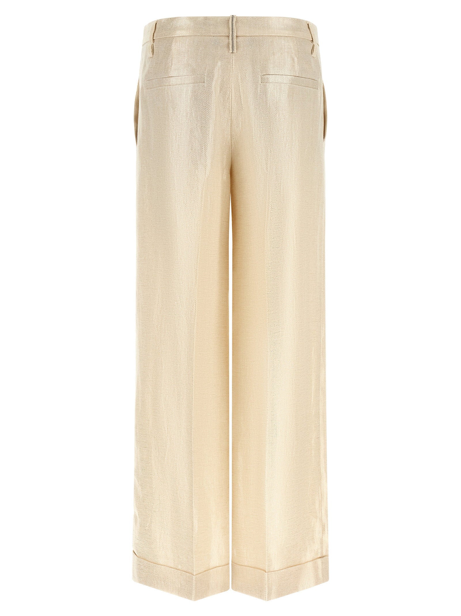 Brunello Cucinelli Lamé Linen Pants – 100% linen - view 2