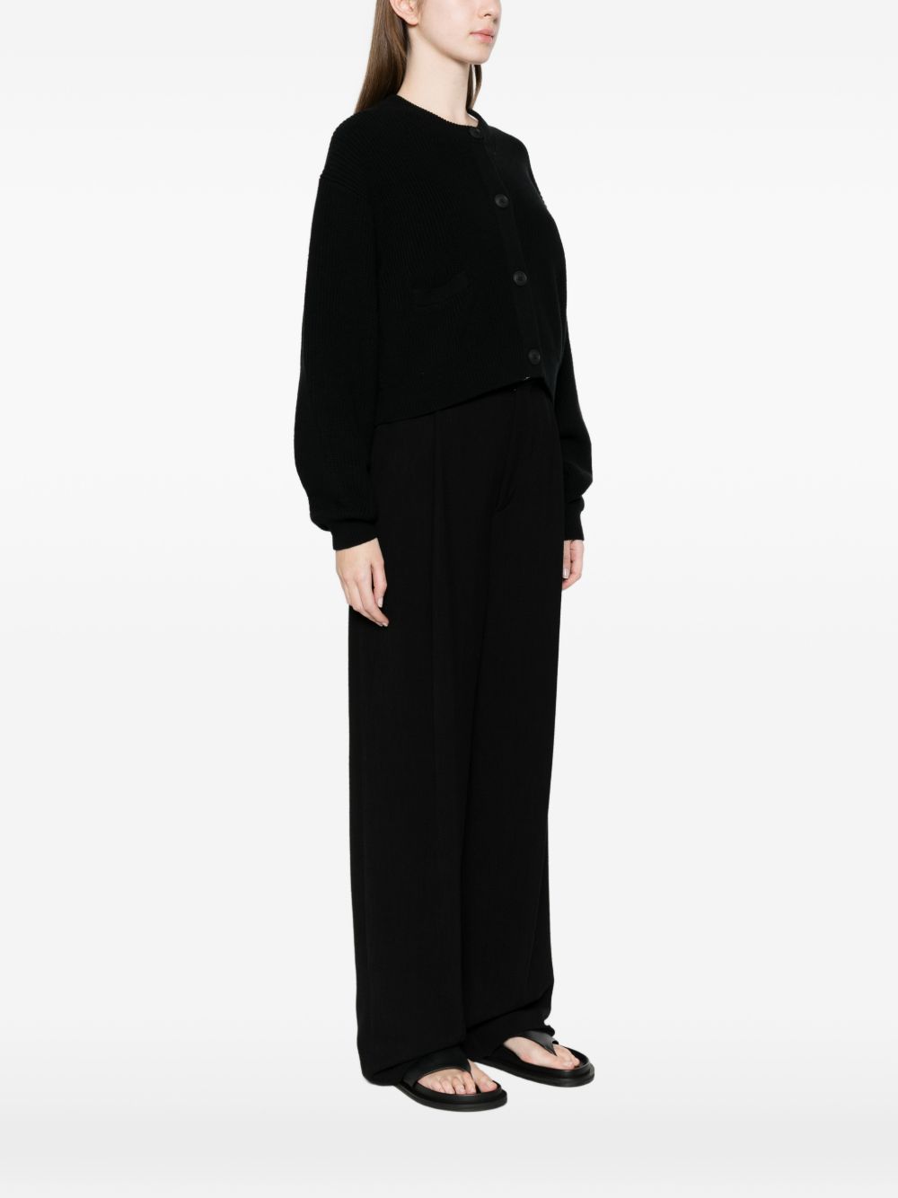 Ct Plage Cotton crewneck cardigan – Cotton 95%, Cashmere 5% - view 2