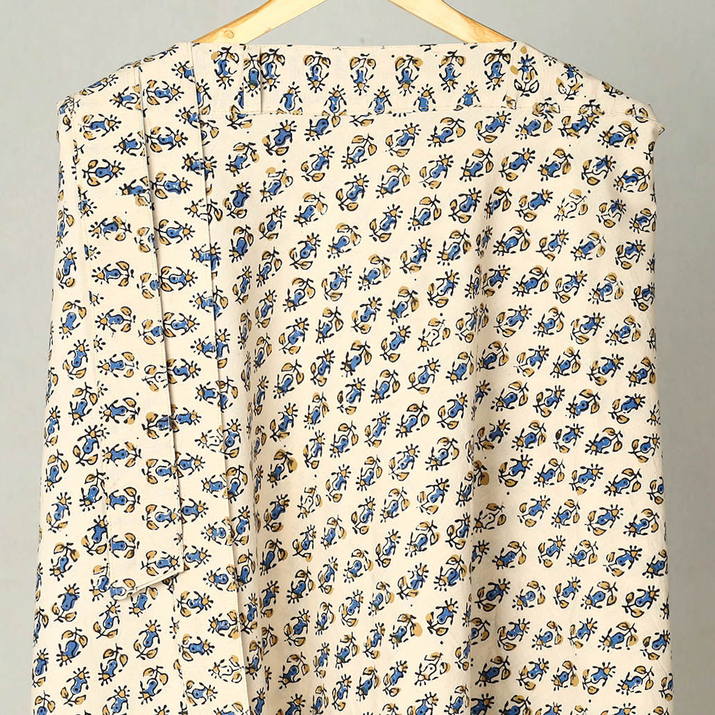 NOORI BAZAR Beige - Block Print Cotton Wrap Around Ajrakh Skirt 20 - view 2
