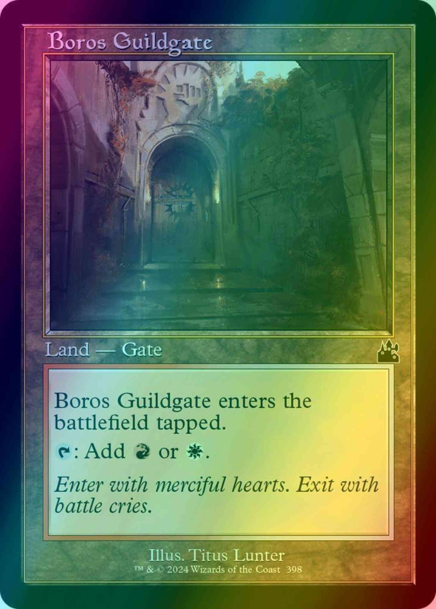 Boros guildgate 398 – Magic Boros Guildgate [398] [Retro Frame] [Ravnica Remastered] [Foil]
