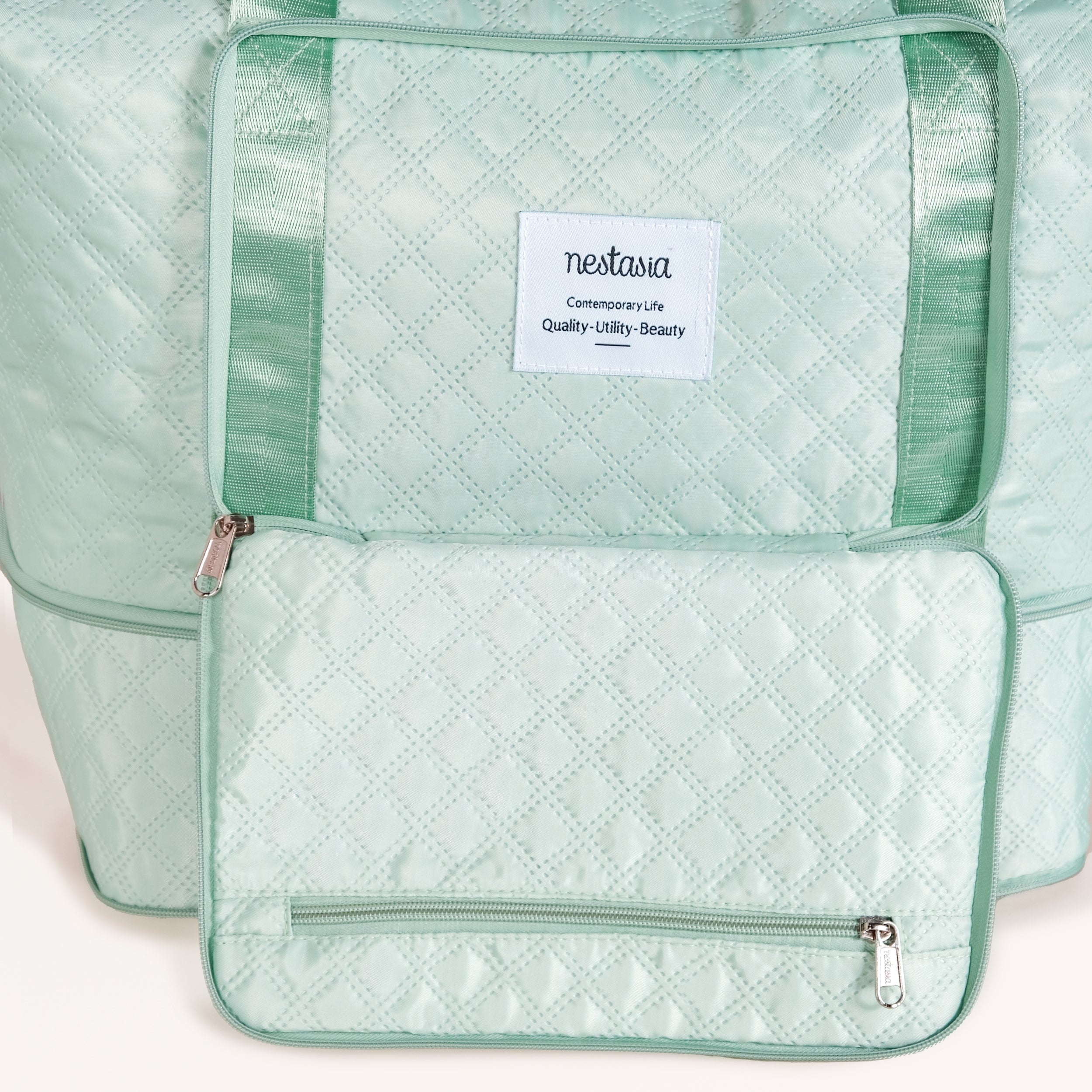 Nestasia Montara Expandable Foldable Luxe Travel Bag Mint - view 11
