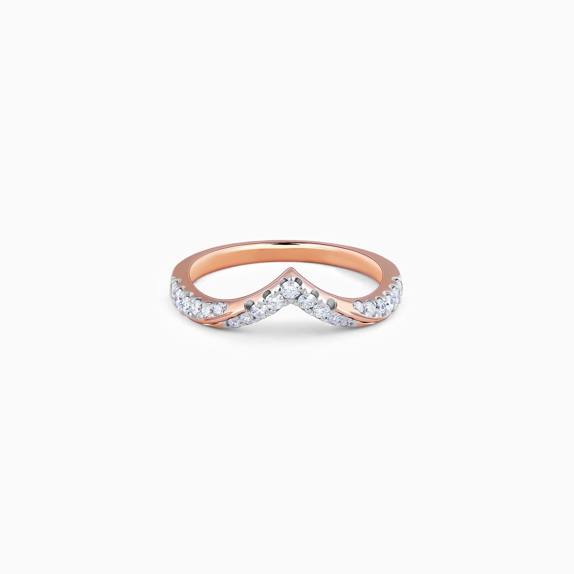 GIVA Jewellery Rose Gold Vanki Love Diamond Ring