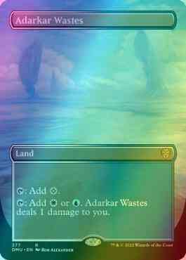 Adarkar wastes 377 – Magic Adarkar Wastes [377] [Borderless] [Dominaria United] [Foil]