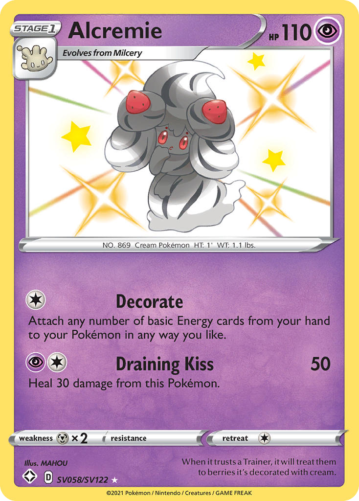 Rare shiny swsh45sv-sv058 – Pokémon Alcremie - SV058/SV122 - Rare Shiny [swsh45sv-SV058] [Holo] - Alcremie - SV058/SV122 - Rare Shiny