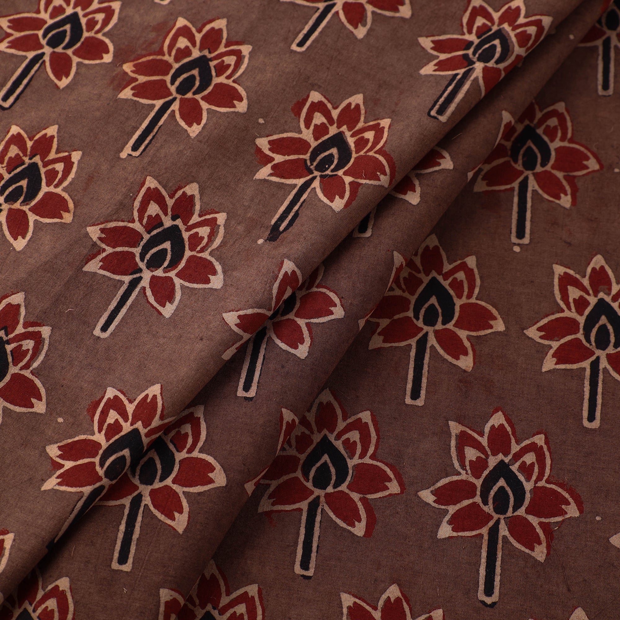 KACHCHH JI CHHAAP Brown - Pure Cotton Ajrakh Print Fabric 35 - view 2