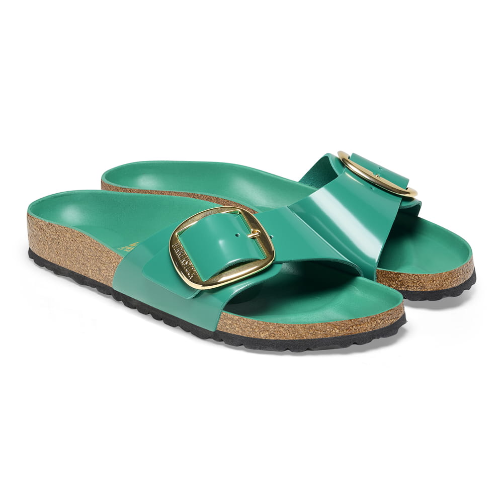 Birkenstock Madrid Big Buckle Natural Leather Patent - view 3