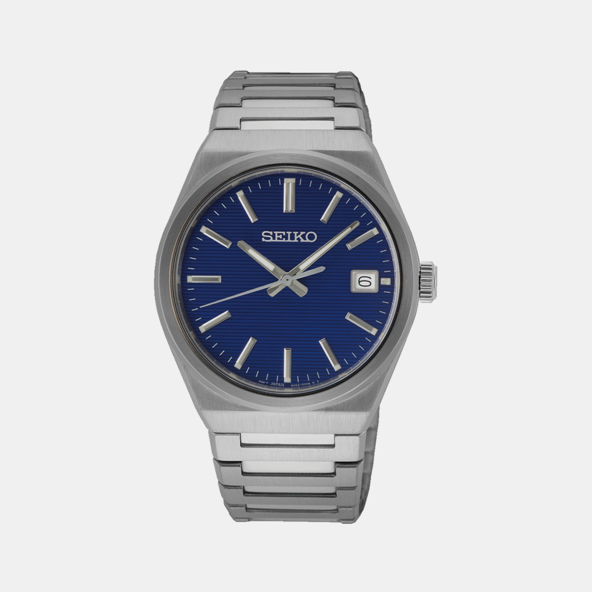 Seiko Dress Men Quartz Blue Dial Analog Stainless Steel Watch SUR555P1