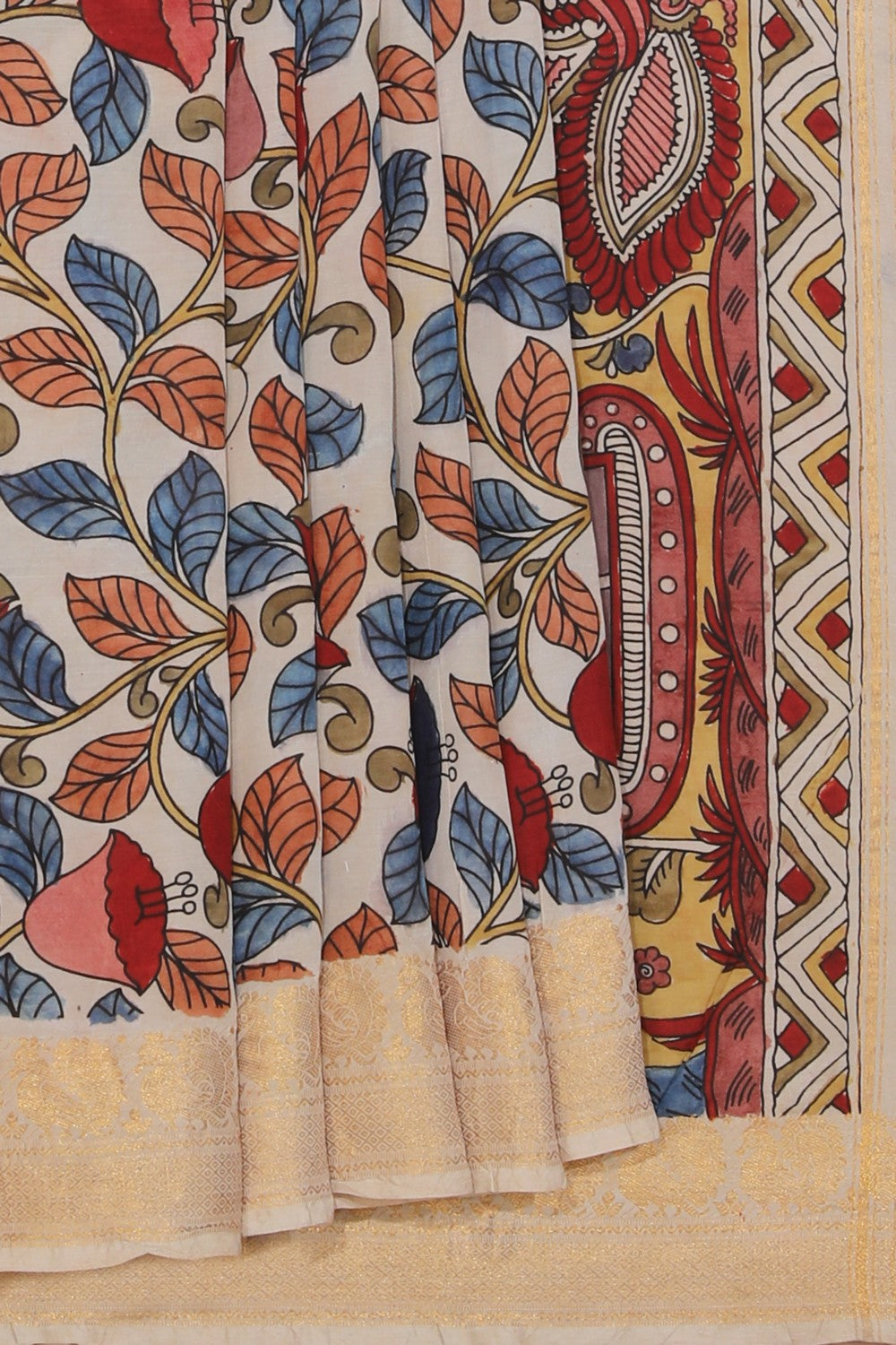 Kalanjali Kalamkari Printed Silk Saree – Women's