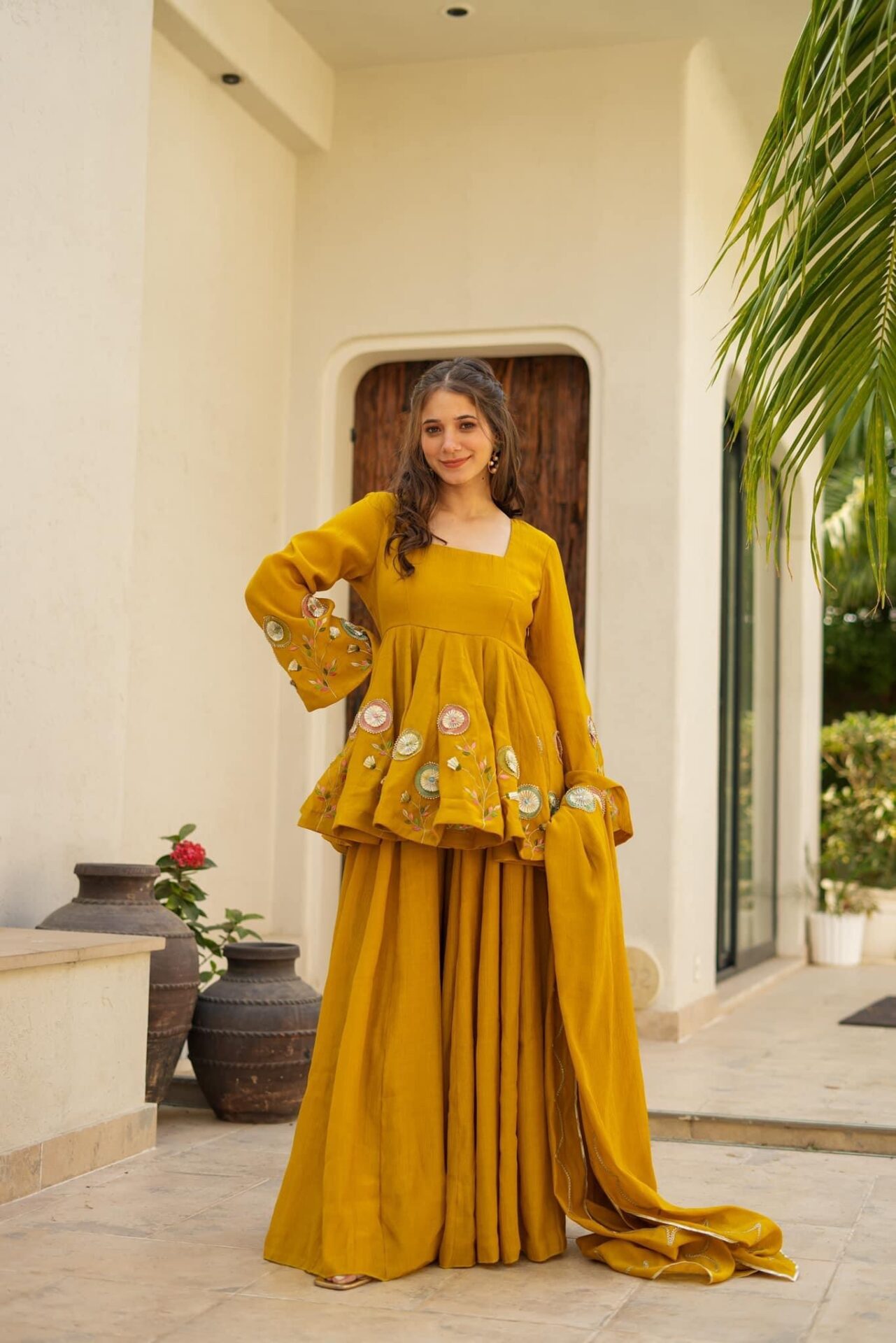 Idaho-o Jassica mustard sharara set - view 3