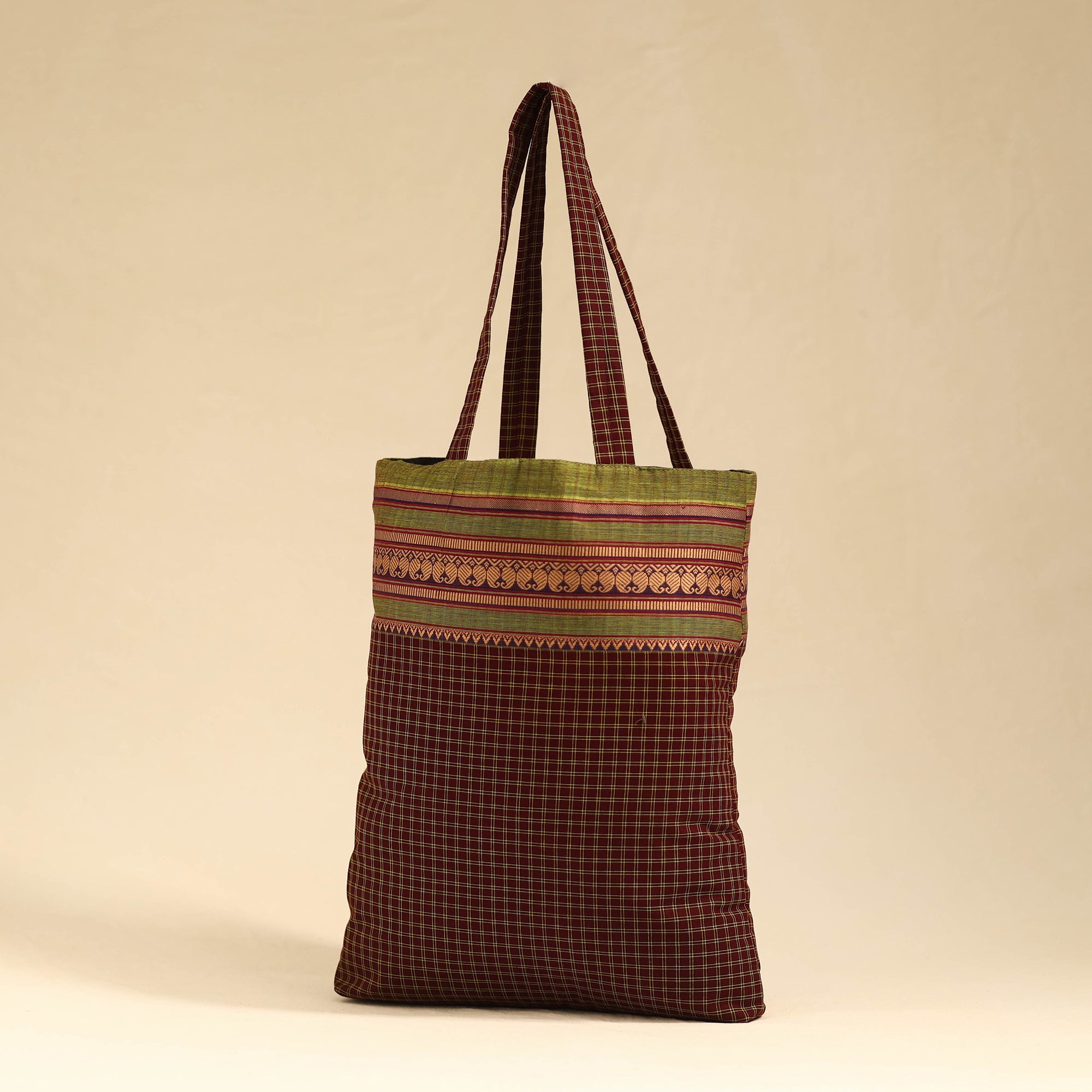 NOORI BAZAR Brown - Kanchipuram Cotton Tote Bag 07 - view 2