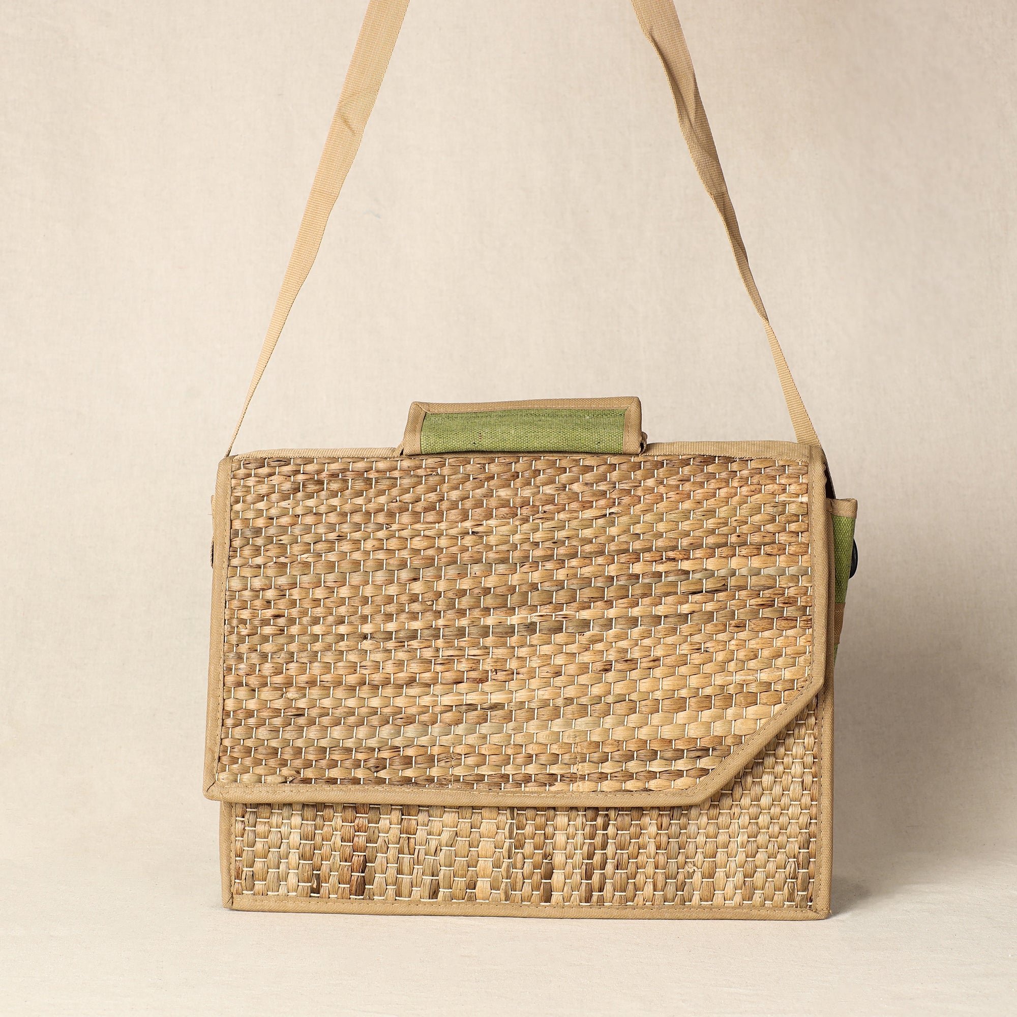 ITOKRI CRAFTS INITIATIVE Beige - Handmade Organic Water Hyacinth Conference Bag