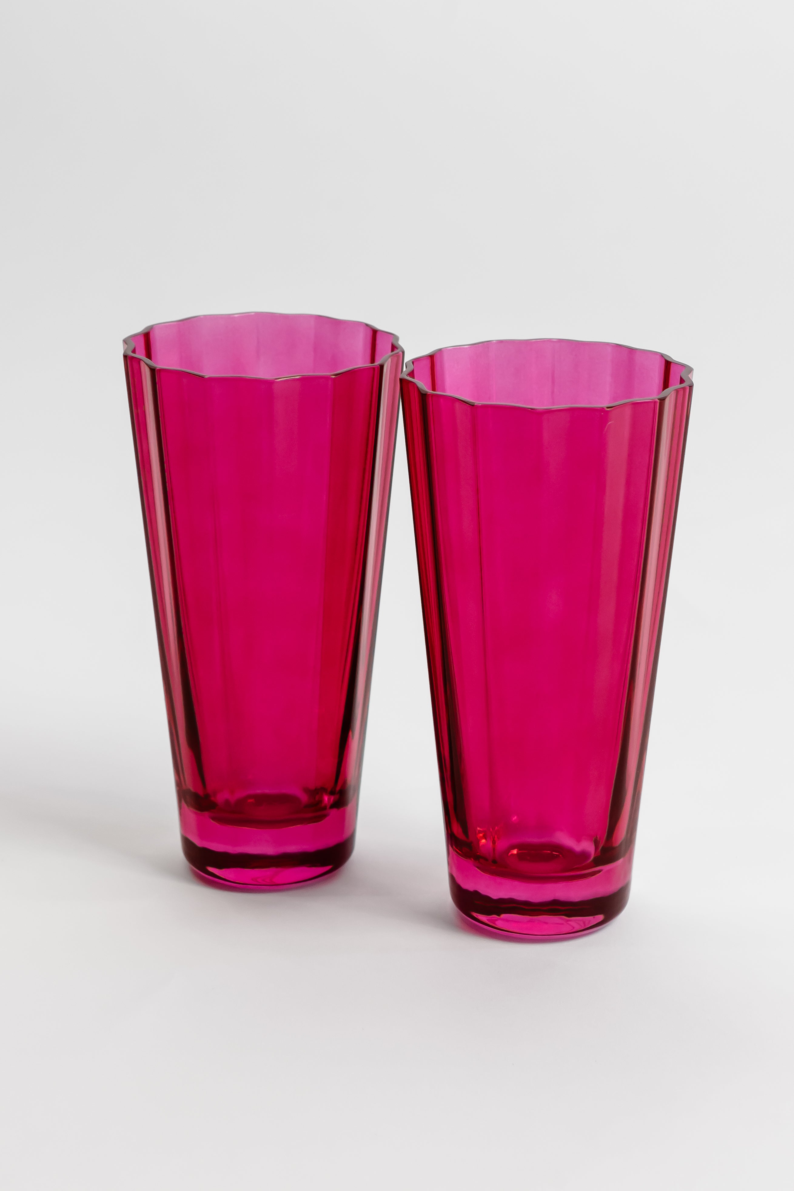 Estelle Colored Glass Estelle Colored Sunday High Balls - Set of 2 {Fuchsia} - view 2