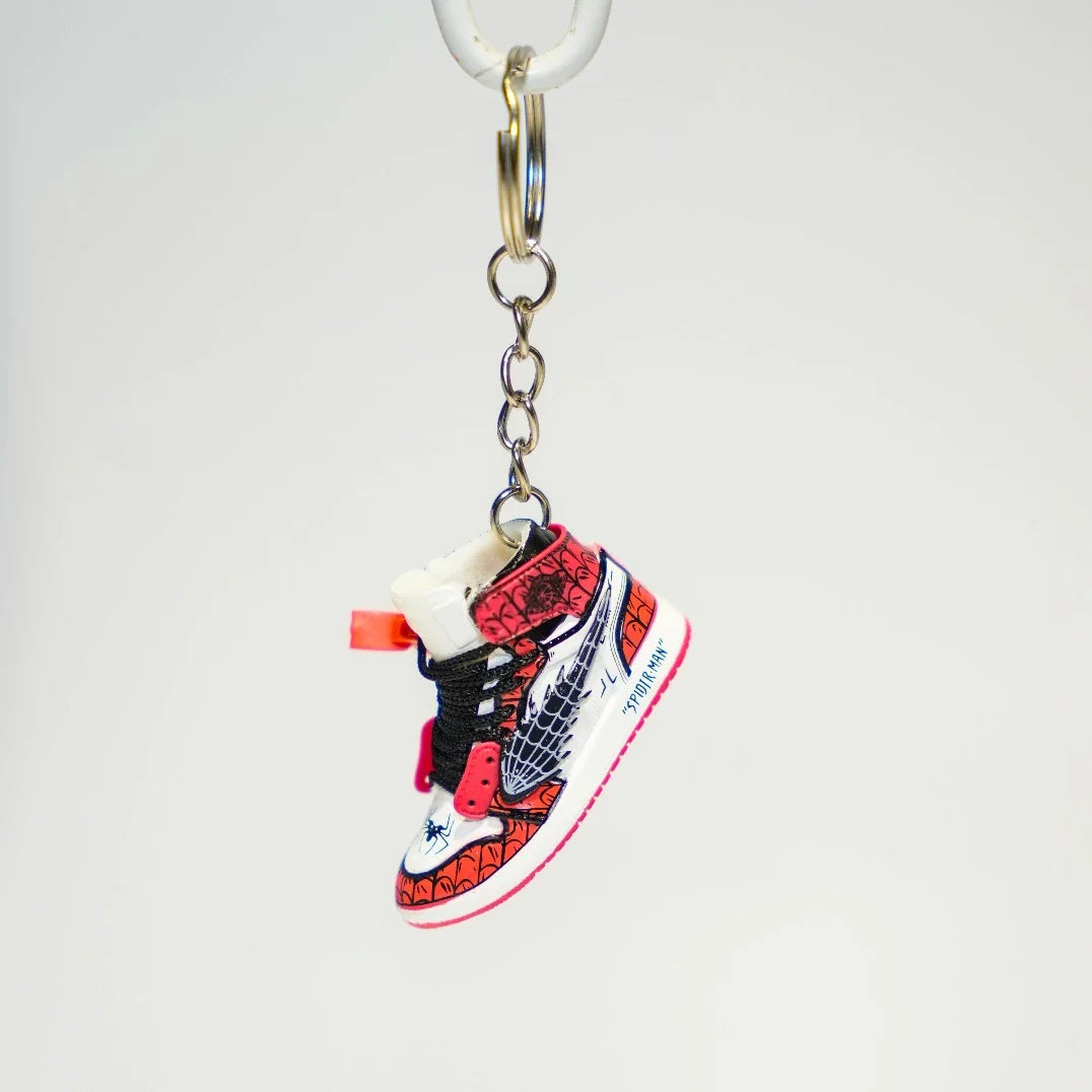 Kicks Machine 3D Sneaker Keychain AJ1 Spiderman Anime Inspired
