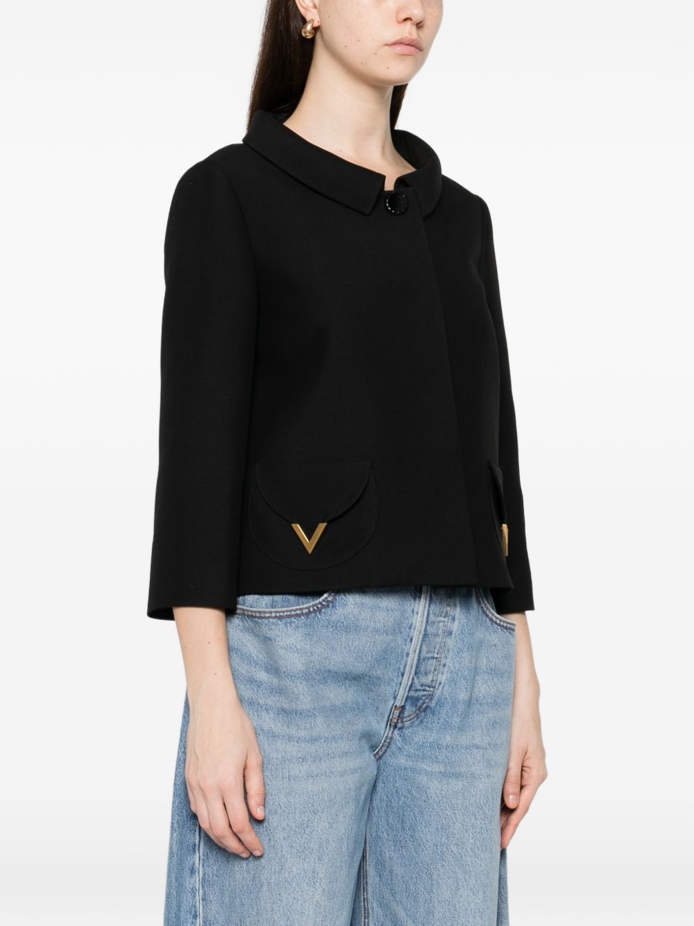 Valentino VLogo Signature wool and silk jacket - view 3