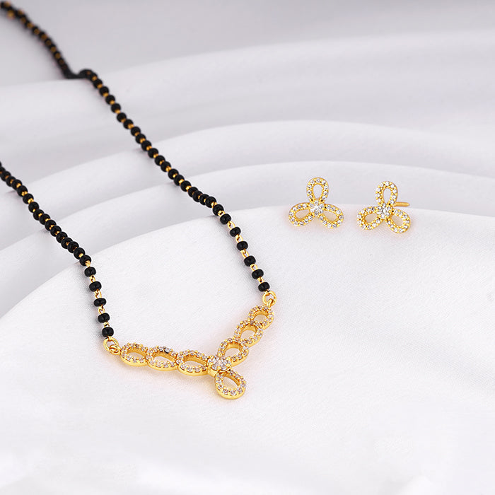 GIVA Jewellery Golden Trifecta Love Mangalsutra Set - view 2
