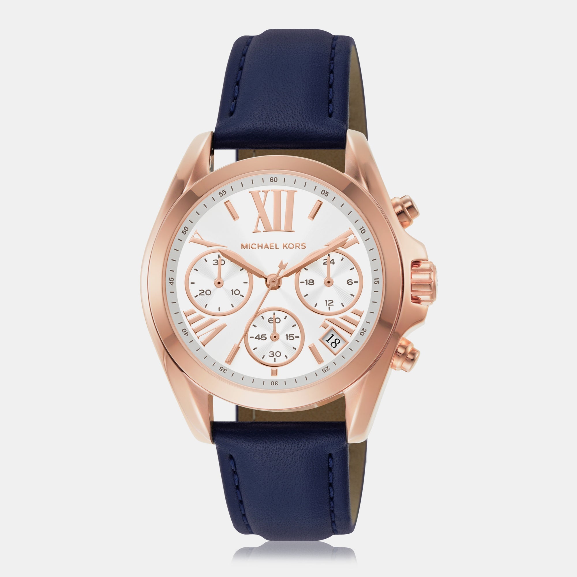 Michael Kors Bradshaw Women Quartz White Dial Chronograph Leather Watch MK2960 - view 2
