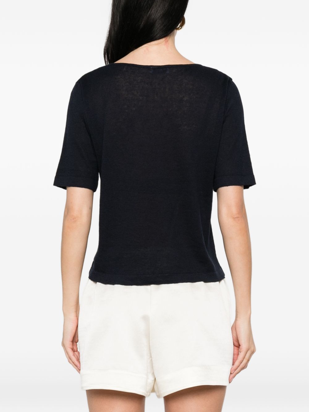 Base Linen and cotton blend sweater - view 2