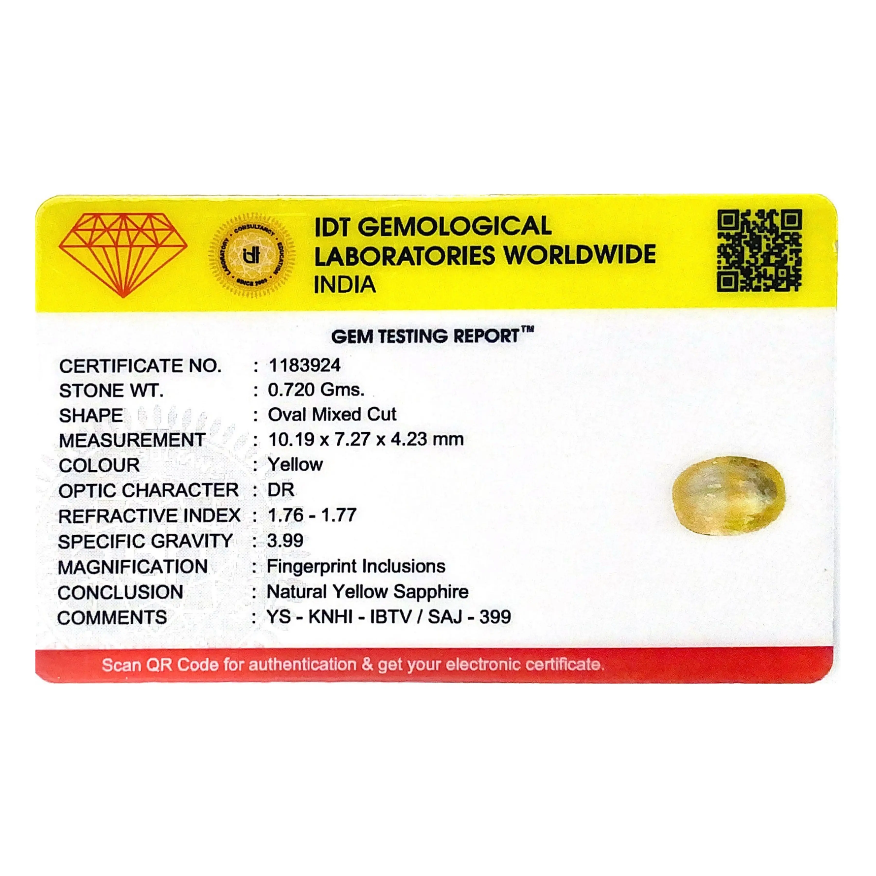 Pramogh Yellow Sapphire - 3.6 Carat - view 4