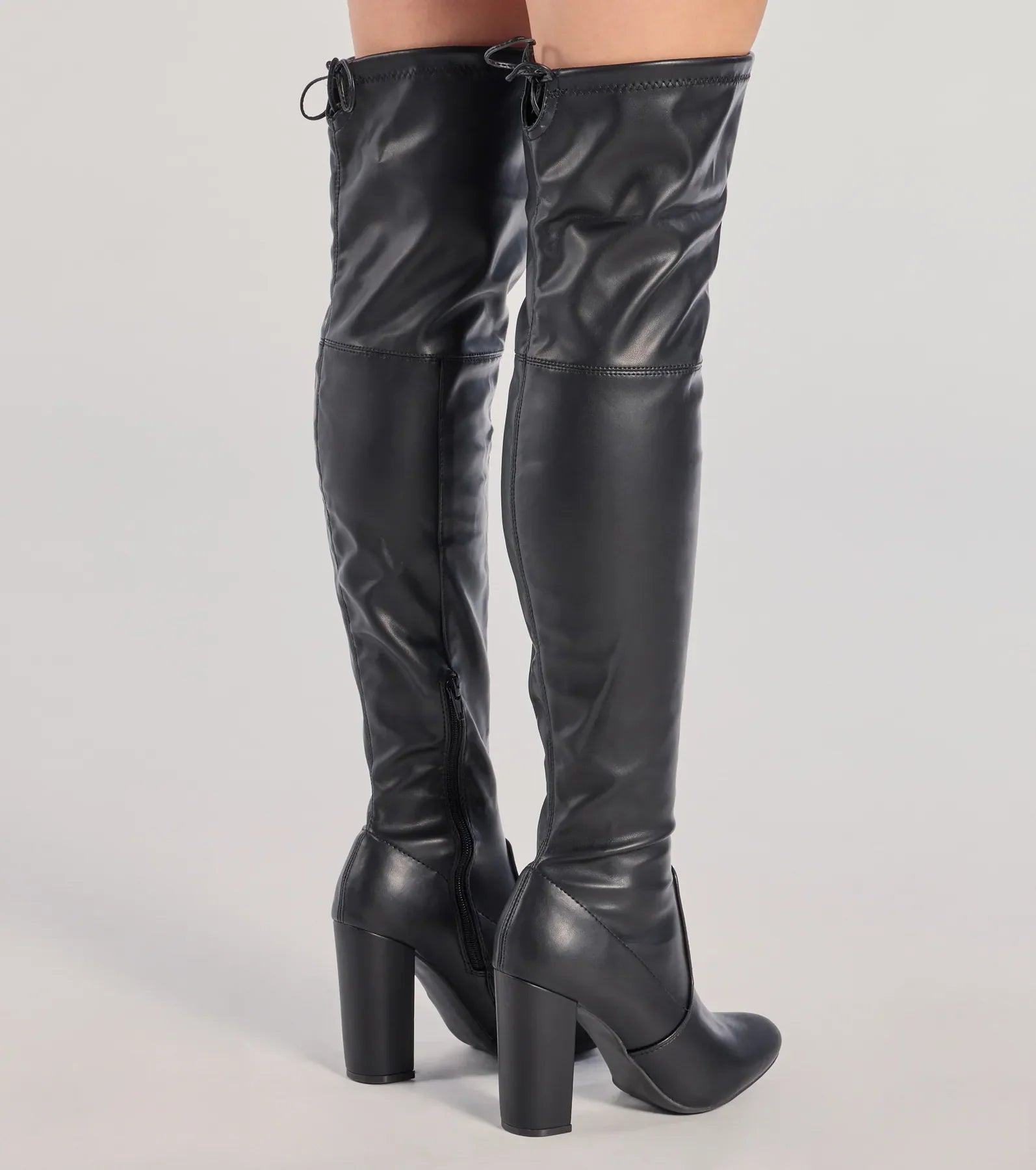 Windsor Chic Slay Over-The-Knee Block Heel Boots - view 4