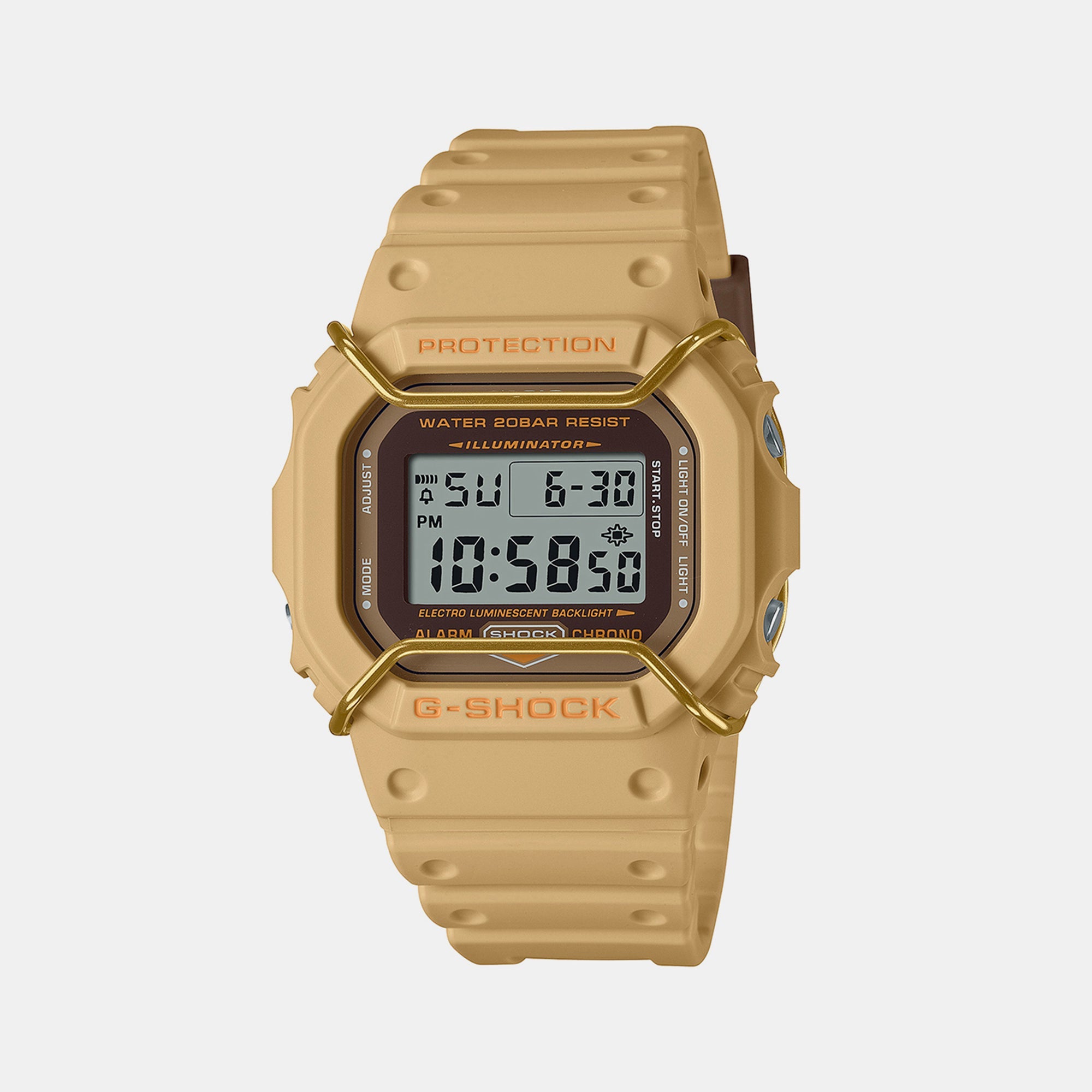 Casio G-Shock Men Quartz Grey Dial Digital Resin Watch G1334