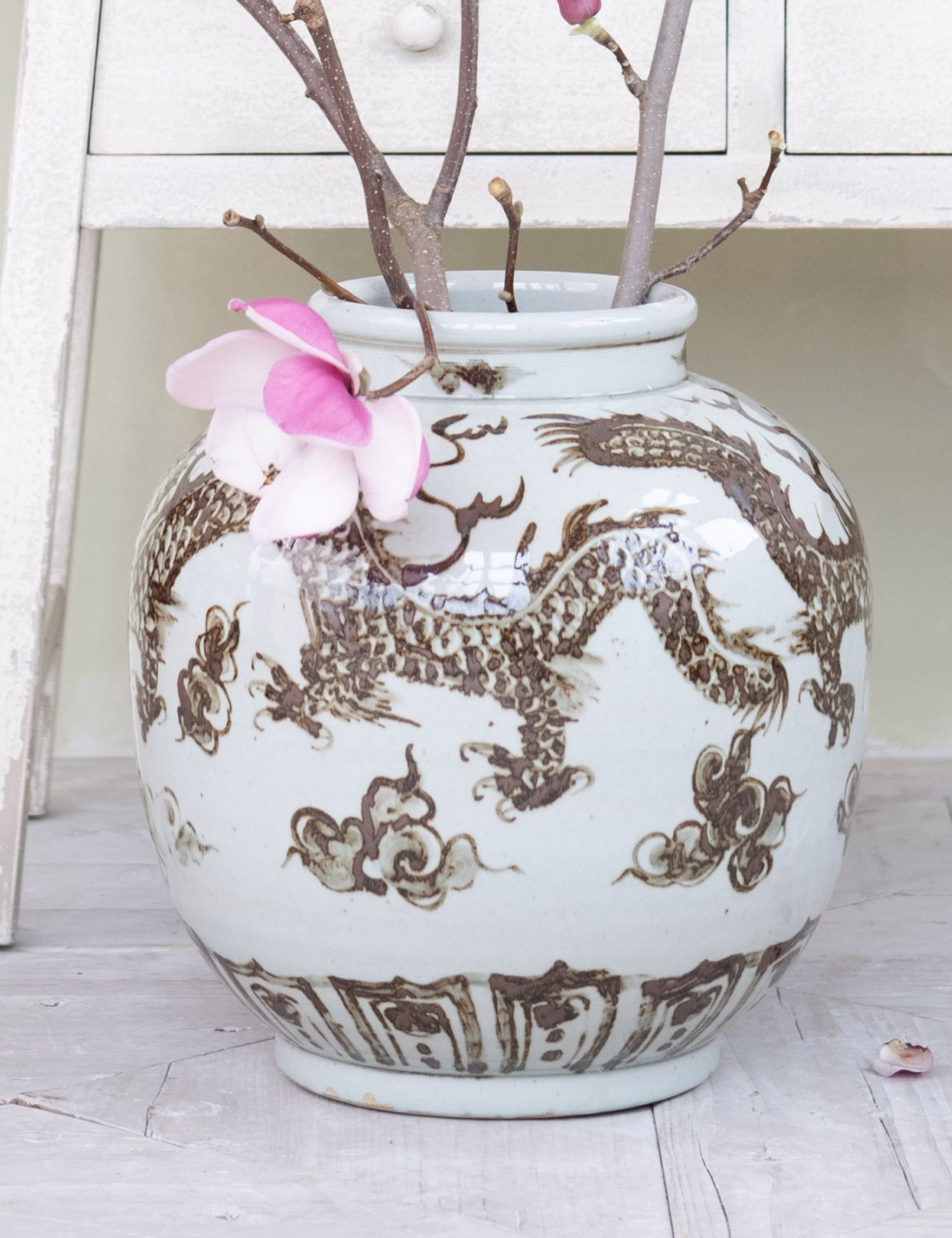 Lulu and Georgia Lansing Hand-Painted Vase – Brown - view 2