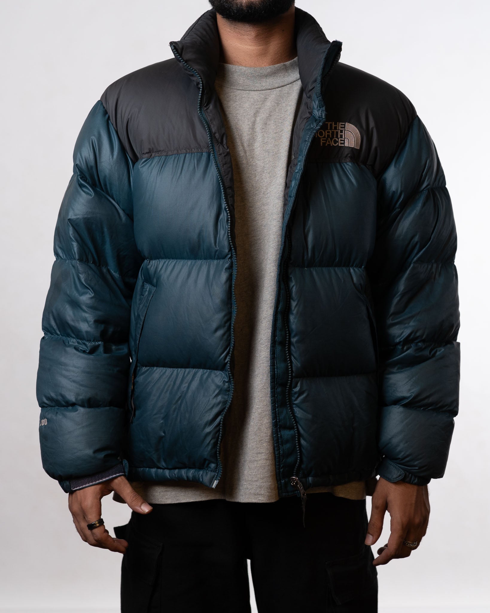 Black green jacket – North Face 1996 Retro Nuptse Black/Green Jacket