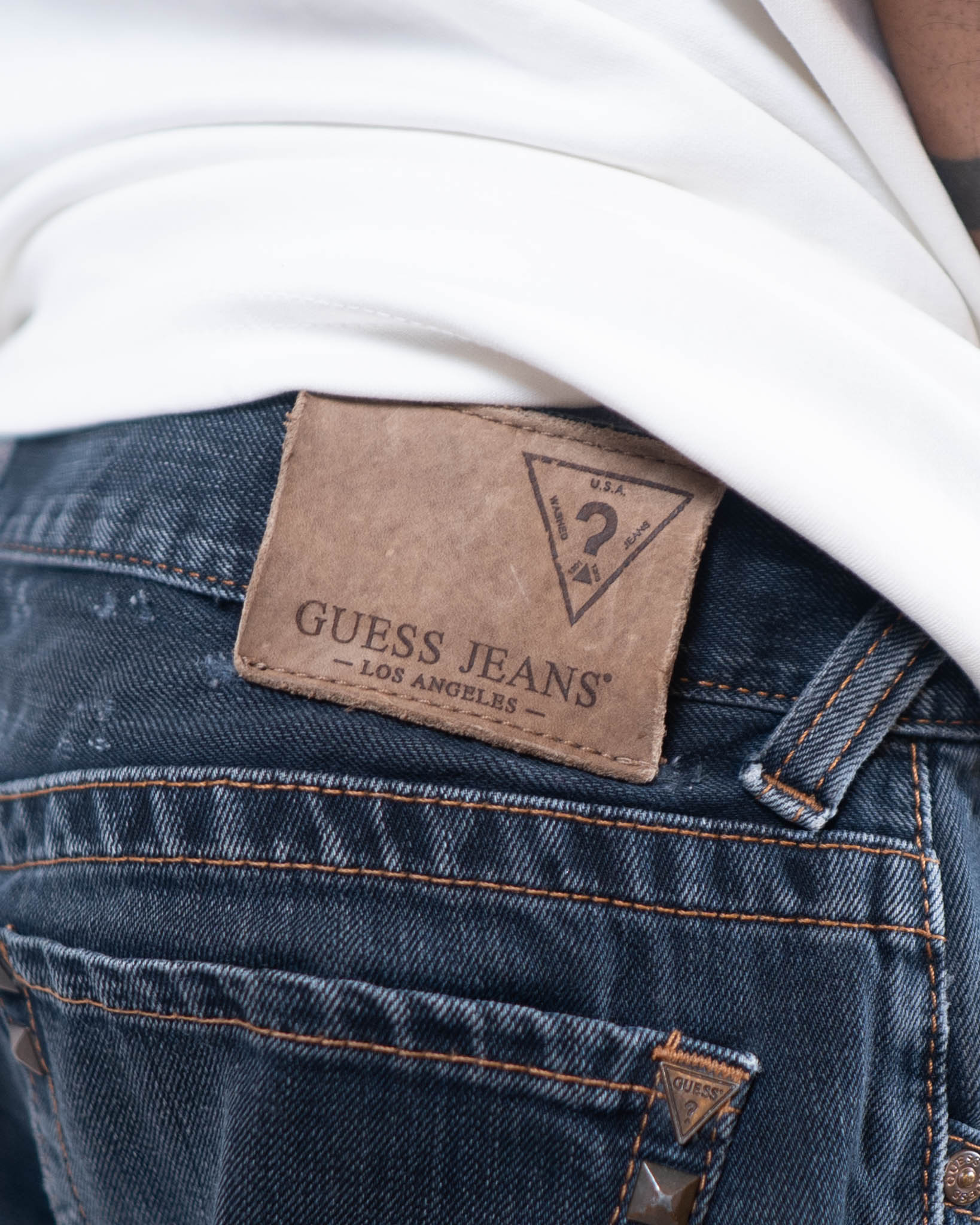 Vintage Guess Faded Black Denim - view 5
