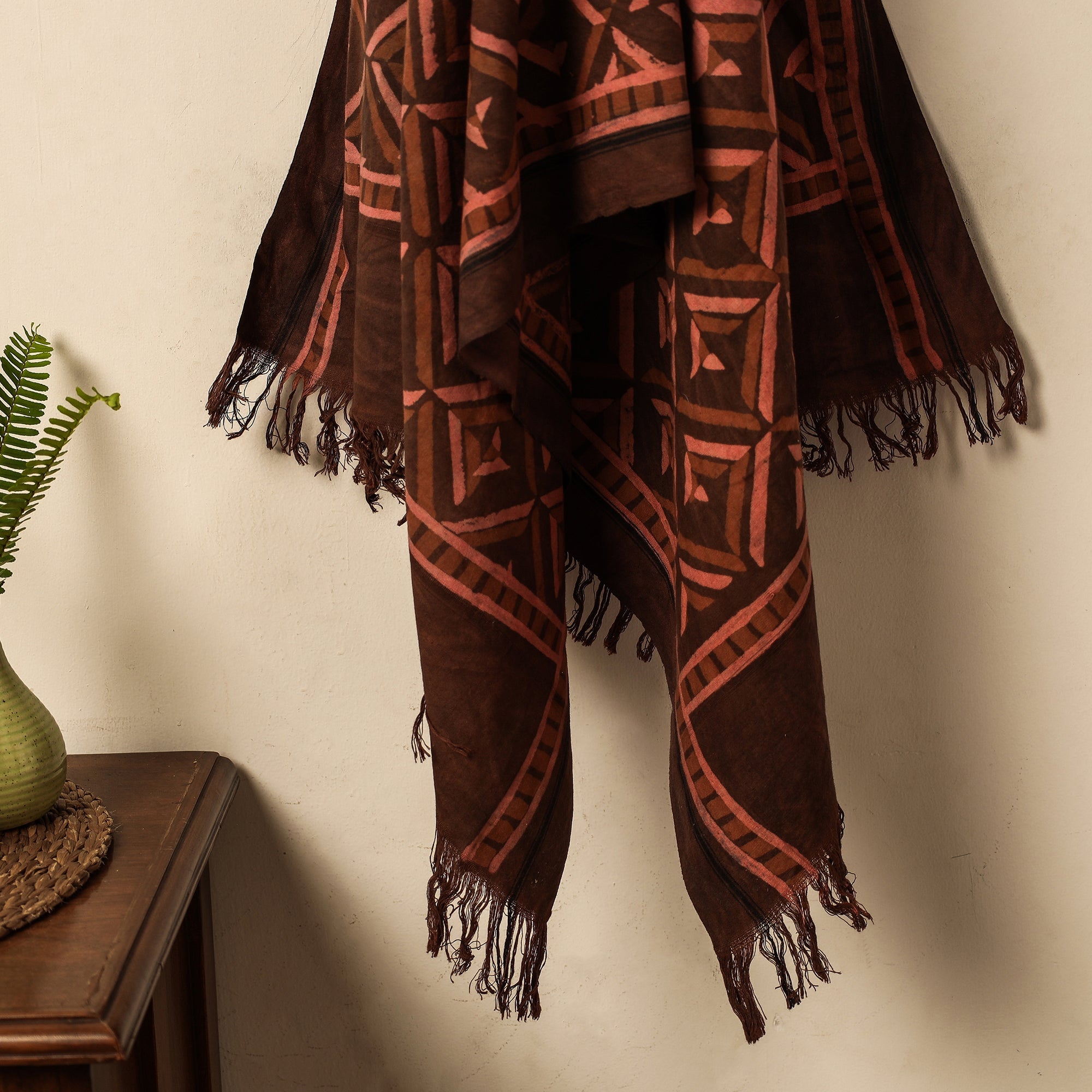 ITOKRI CRAFTS INITIATIVE Brown - Akola Block Printed Pure Handloom Cotton Towel - view 2