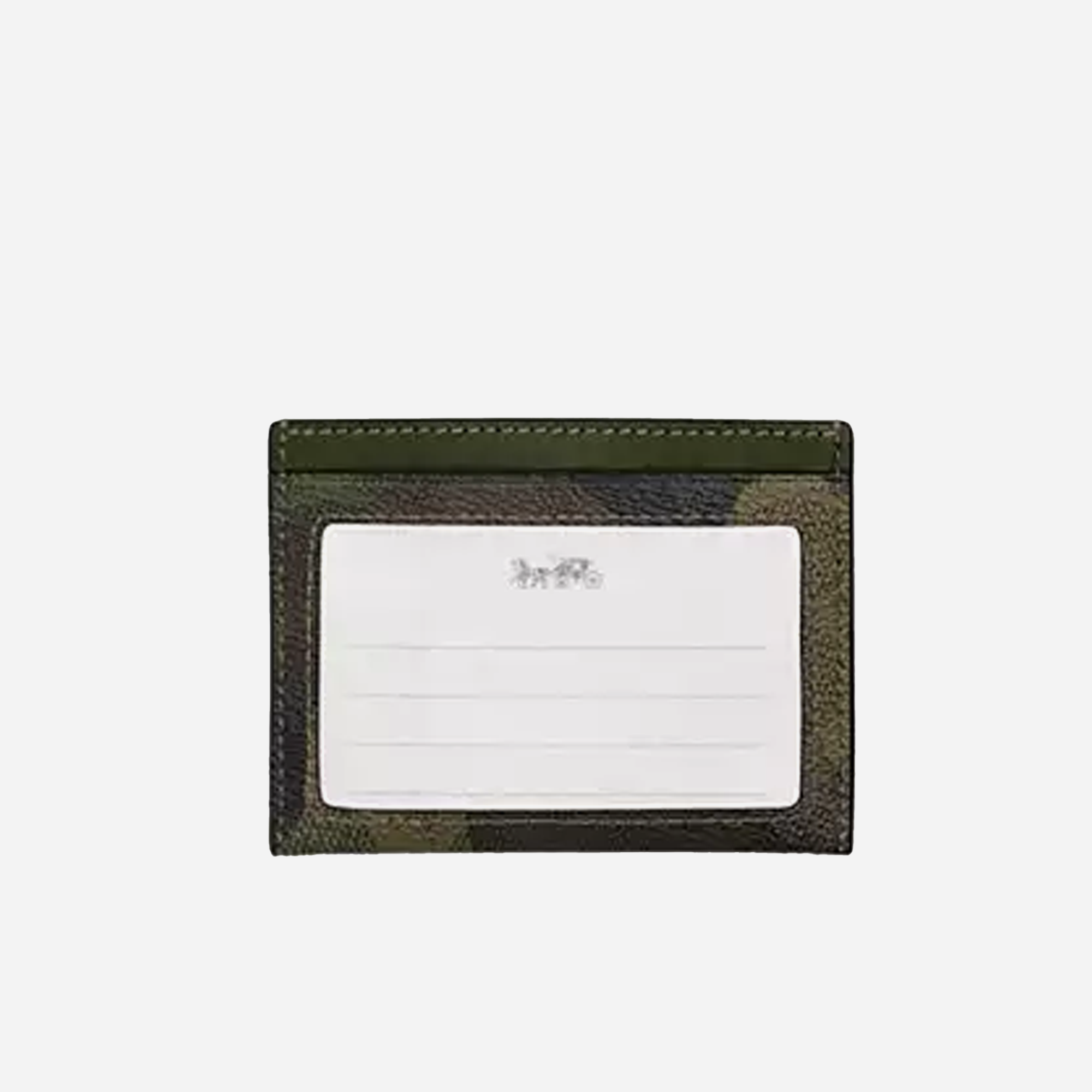 COACH Slim Id Card Case In Signature Camo Print Dark Shamrock Multi - view 2