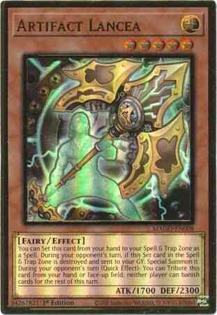 Yu-Gi-Oh! Artifact Lancea - MAGO-EN008 - Premium Gold Rare - 1st Edition