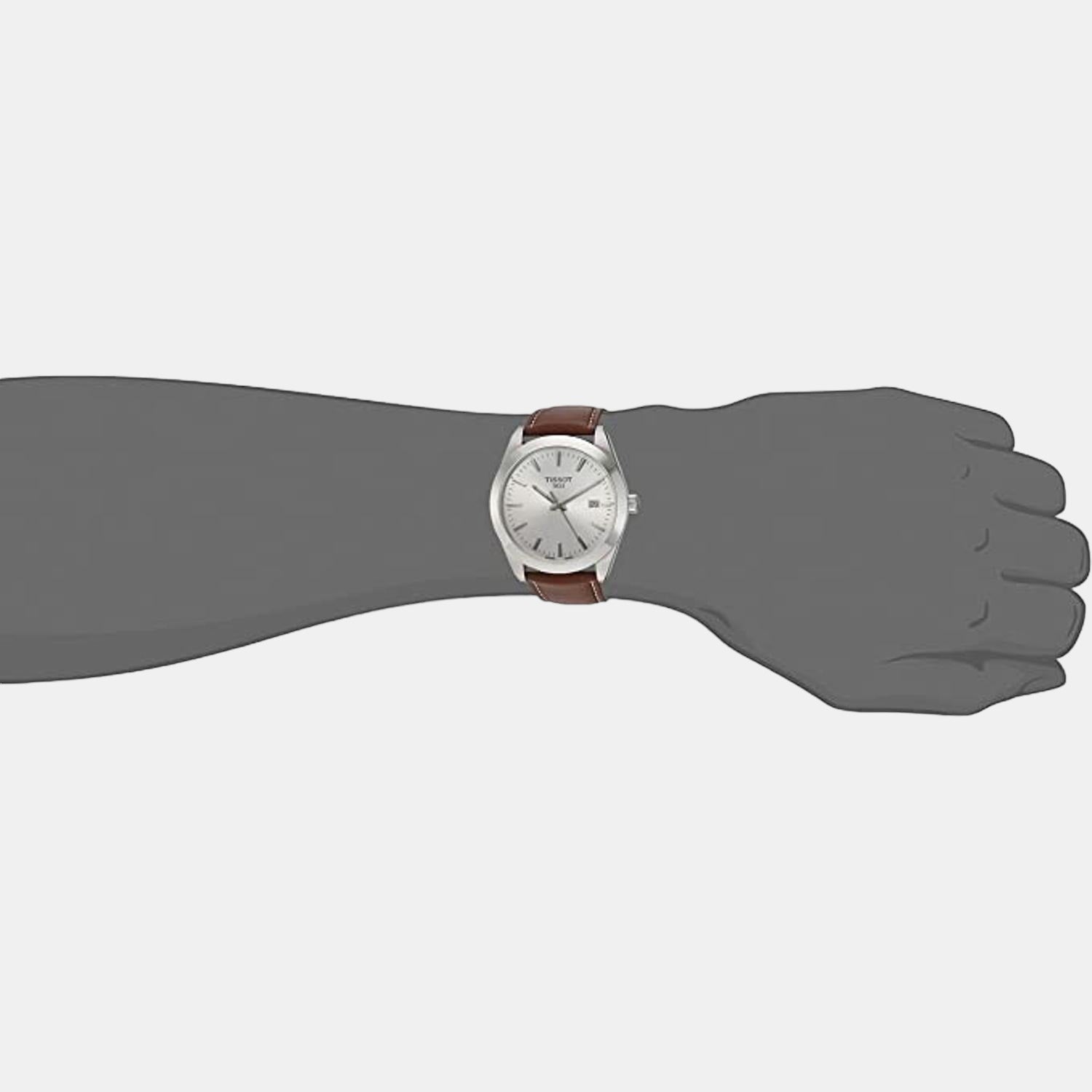 Tissot Gentleman Men Analog Leather Watch T1274101603100 - view 2