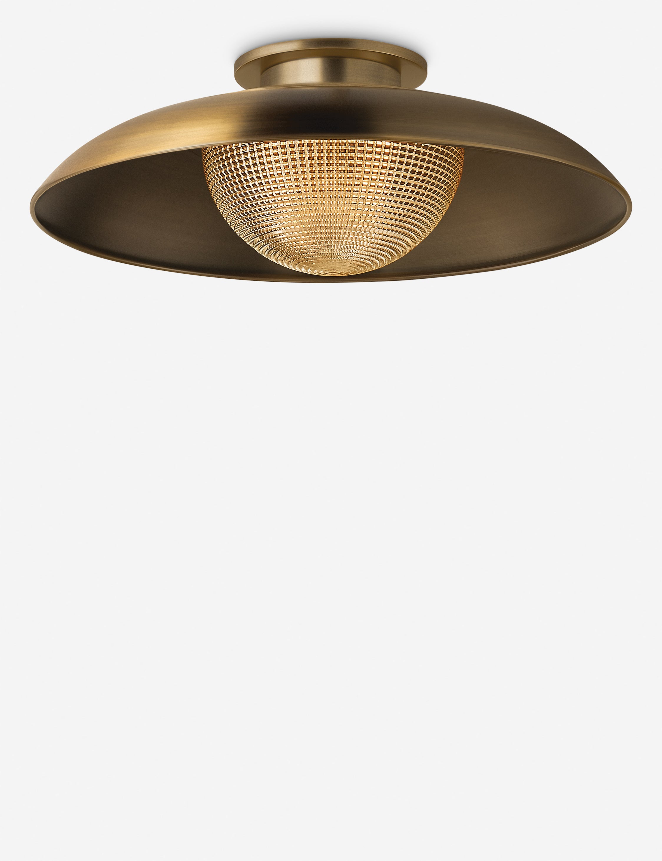 Lulu and Georgia Toro Semi-Flush Mount Light – Aged Brass - view 2