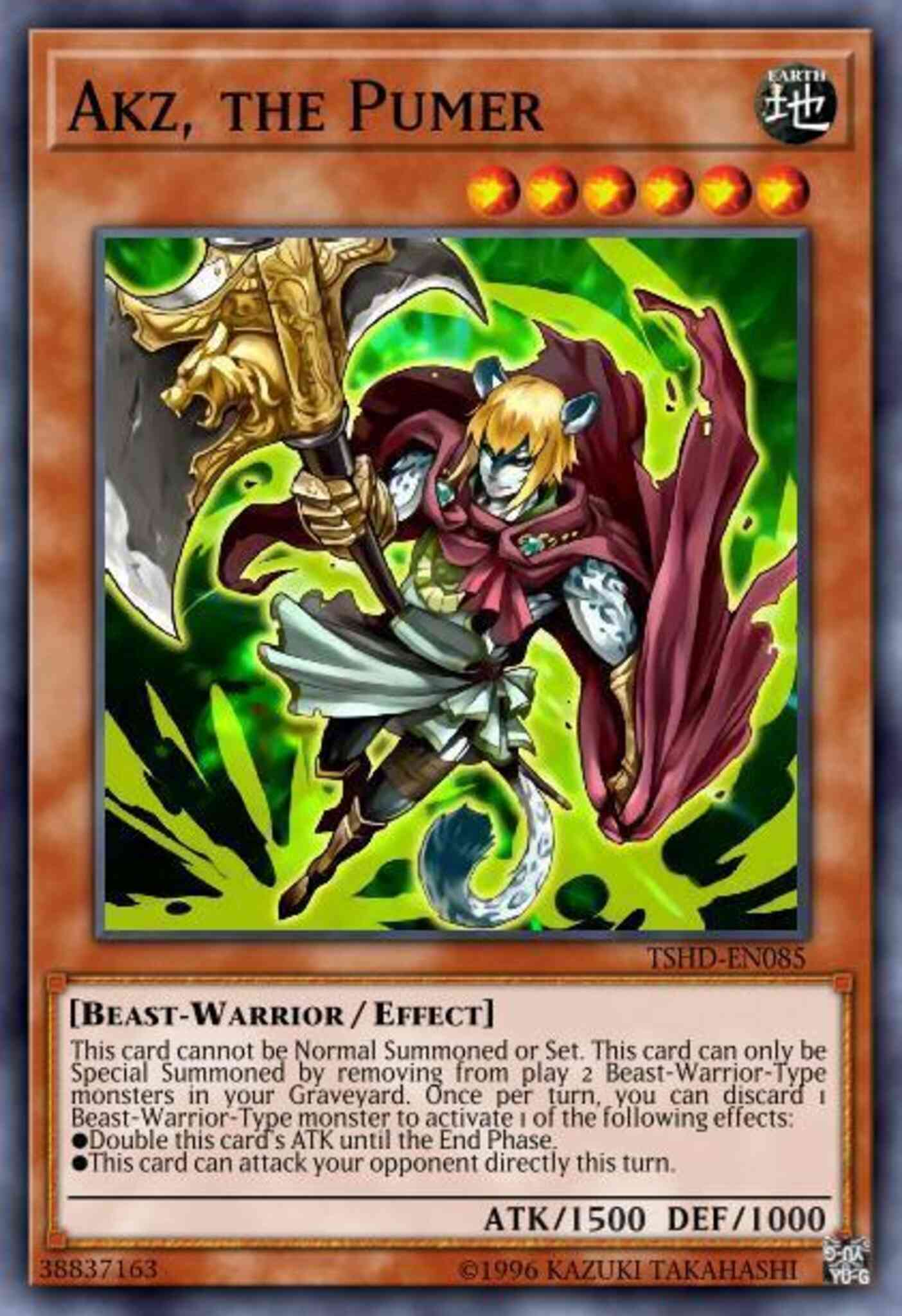 Akz the pumer – Yu-Gi-Oh! Akz, the Pumer - TSHD-EN085 - Rare - 1st Edition