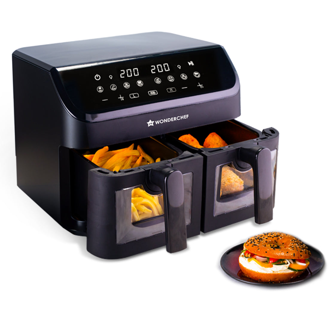Wonderchef Regenta Digital Air Fryer with Dual Basket | 2000W, 9L. - view 9