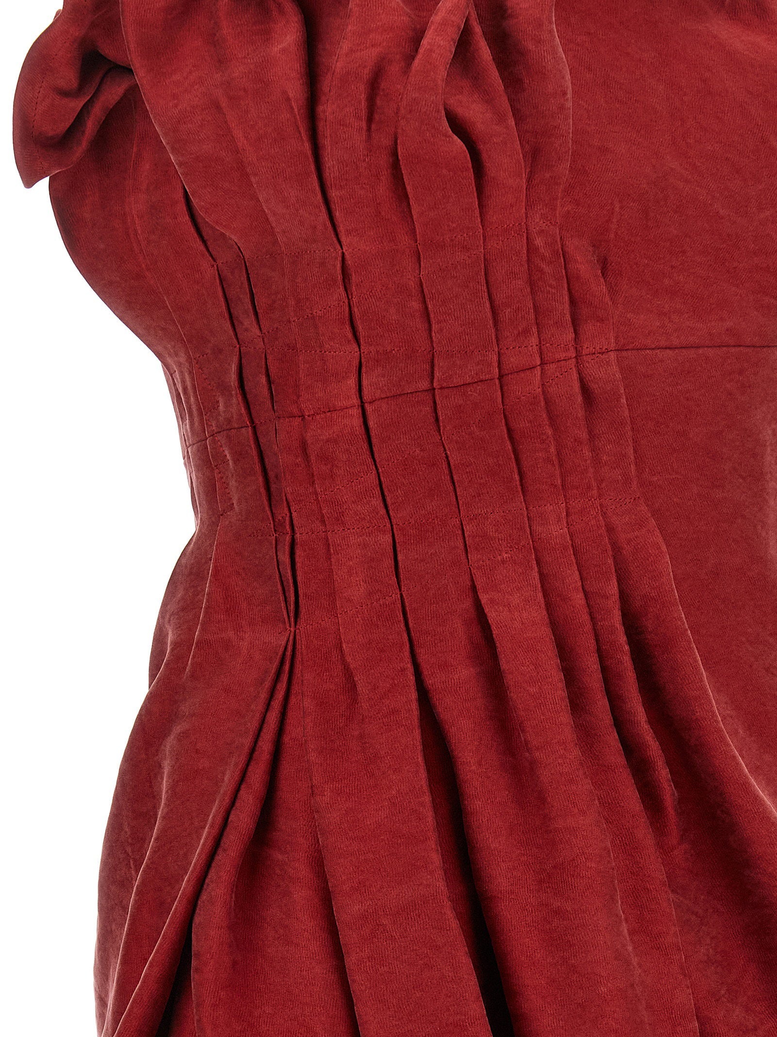 Magda Butrym Asymmetrical Dress With Pleats – 100% silk - view 4