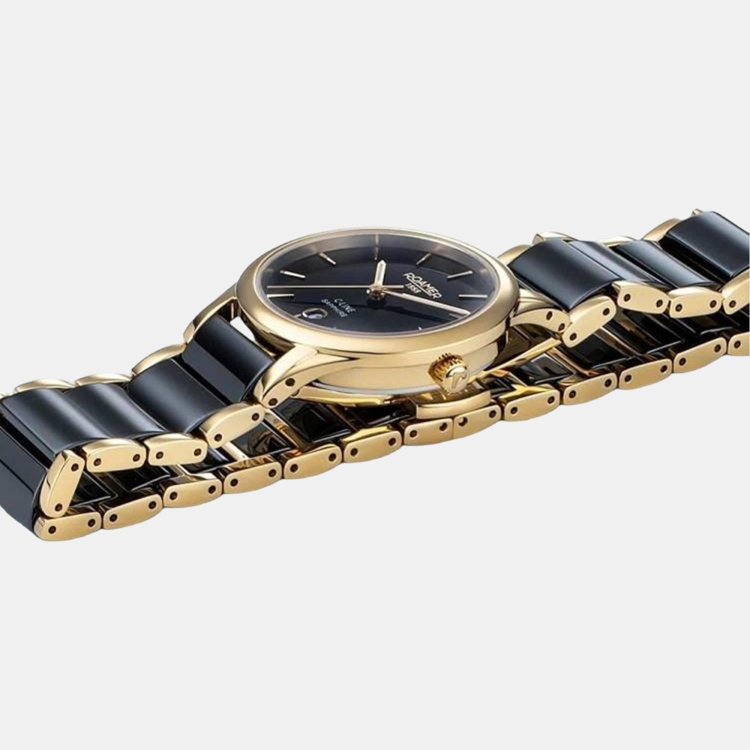 Roamer C-Line Women Quartz Black Dial Analog Stainless Steel Watch 658844 48 55 61 - view 2
