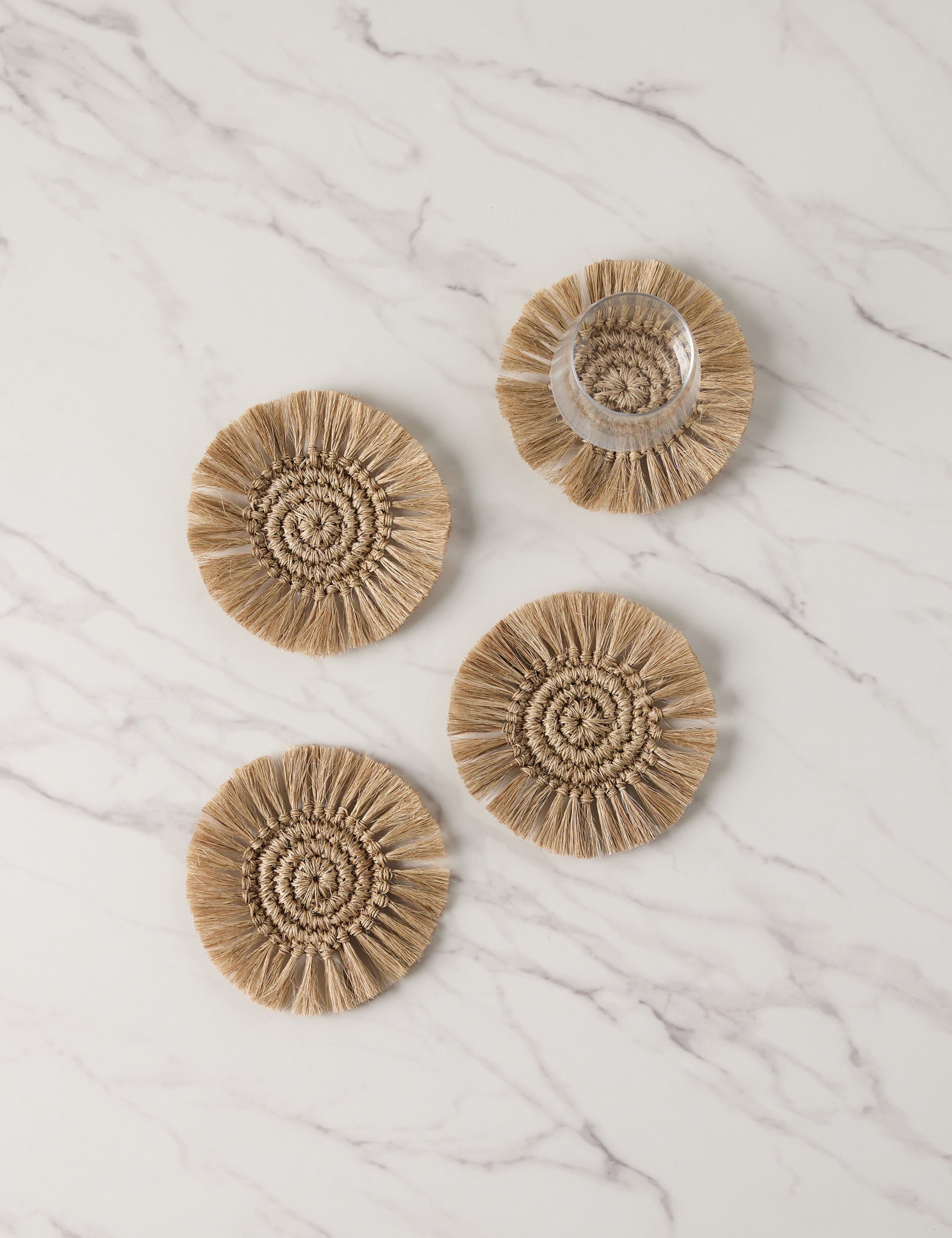 Fique coasters set – Lulu and Georgia Fique Coasters (Set of 4) by Tallo de Olivo