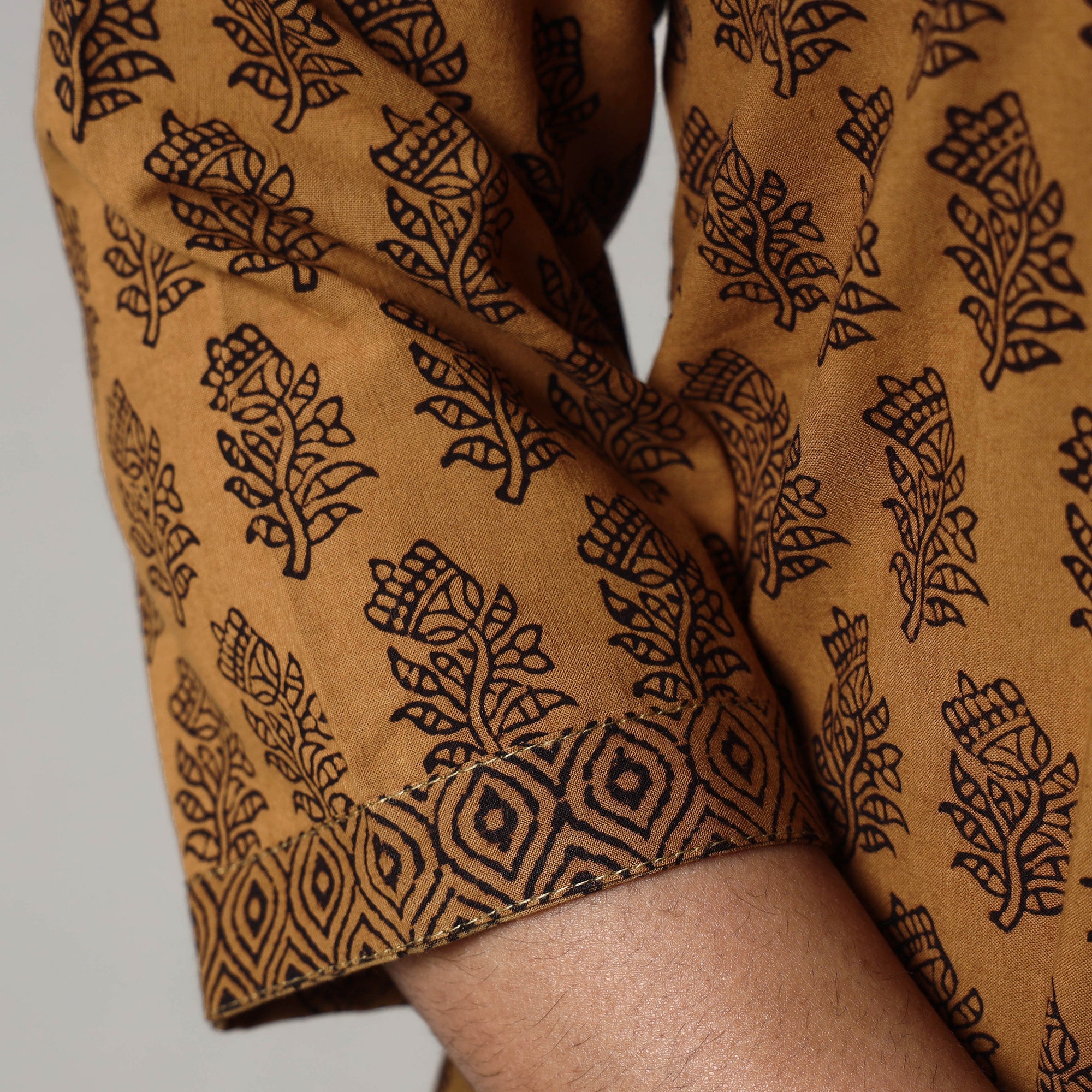ITOKRI CASUALS Brown - Block Print Cotton A-Line Bagh Kurta - view 6