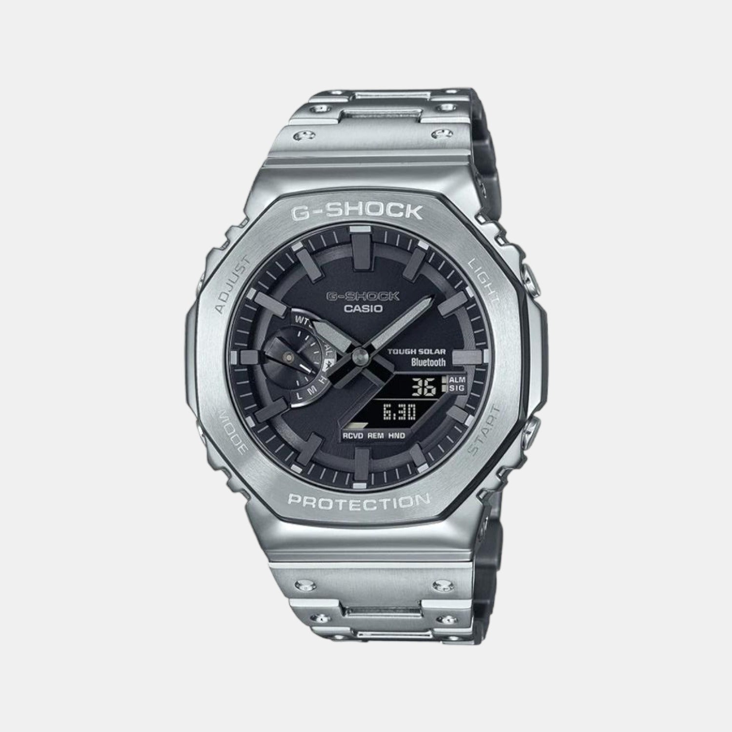 Casio G-Shock Men Quartz Black Dial Analog-Digital Stainless Steel Watch G1270