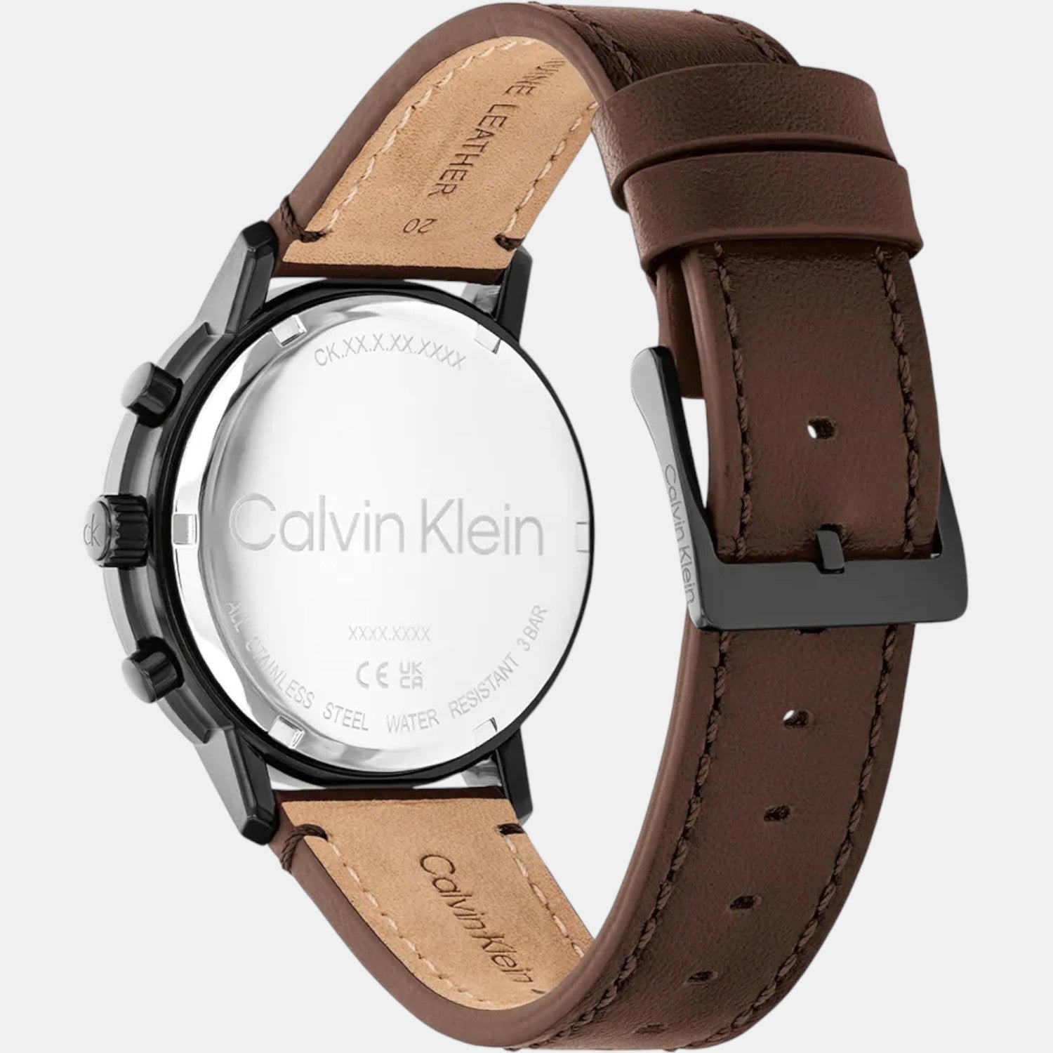 Calvin Klein Gauge Men Quartz Grey Dial Multi-Function Leather Watch 25200498 - view 3