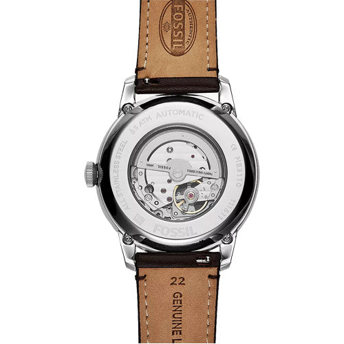 Fossil Townsman Blue Dial & Brown Leather Strap Watch for Men - view 2