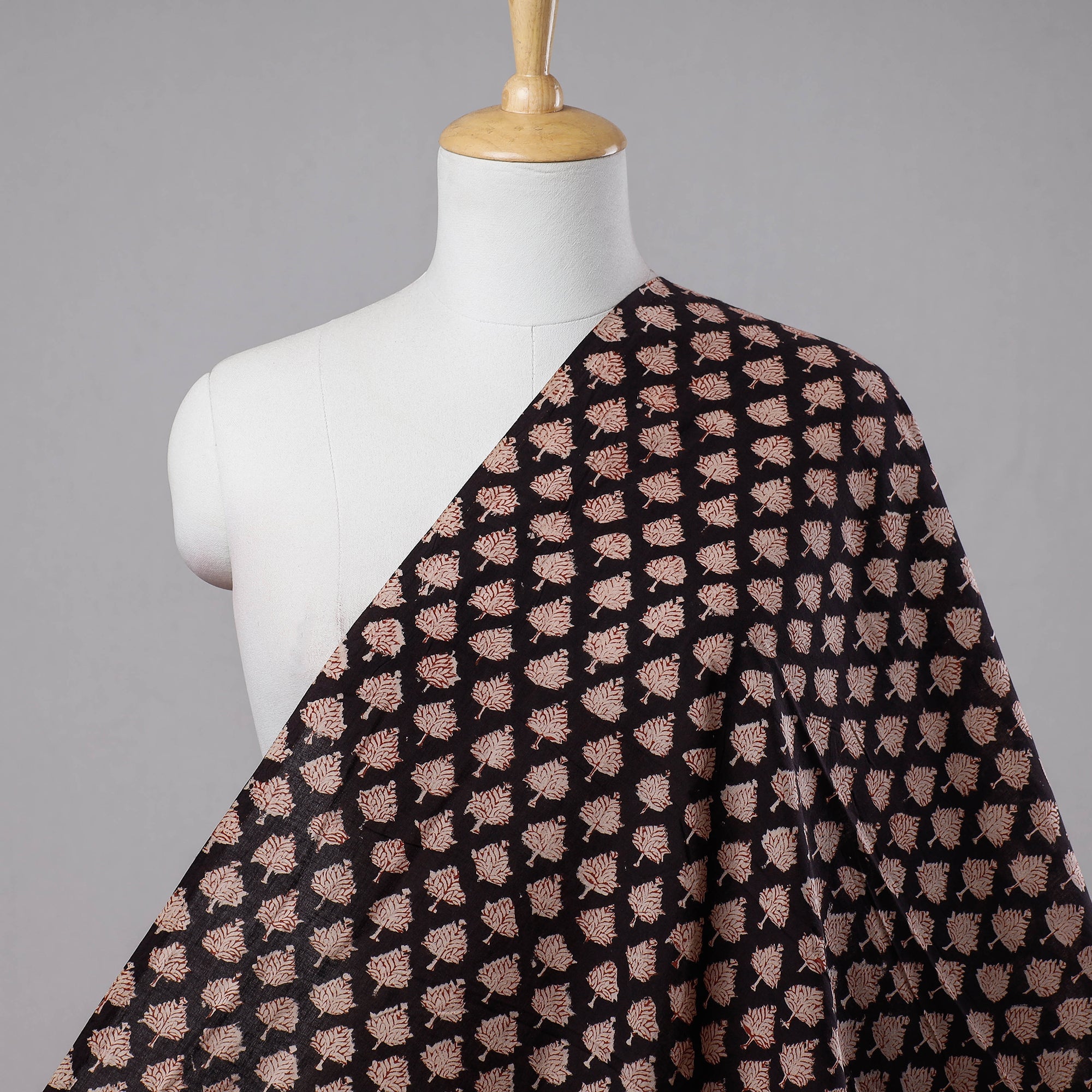 HAVELI CHRONICLES Black - Bagru Block Print Cotton Fabric 01